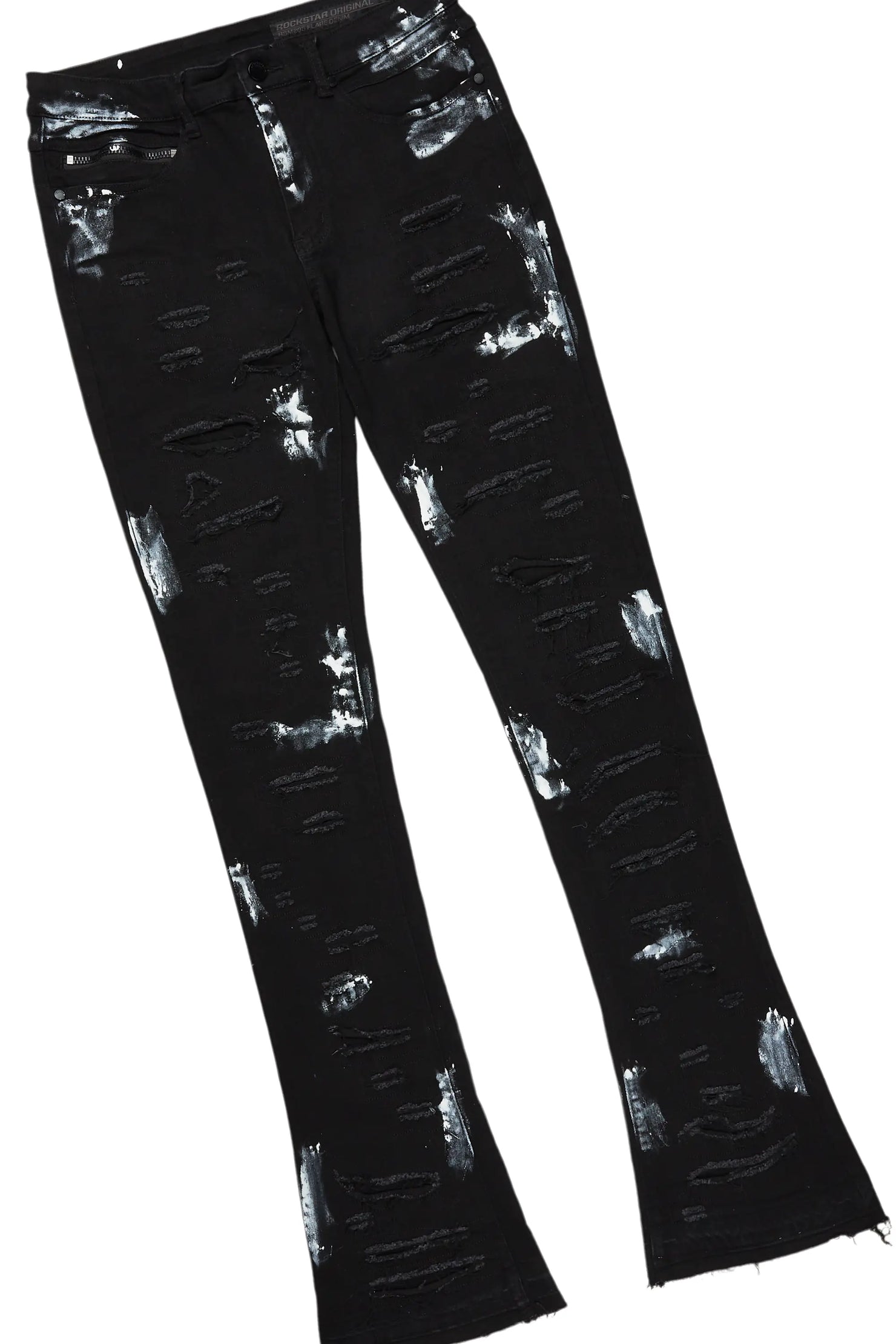 Filip Black Hoodie/Stacked Flare Jean Bundle