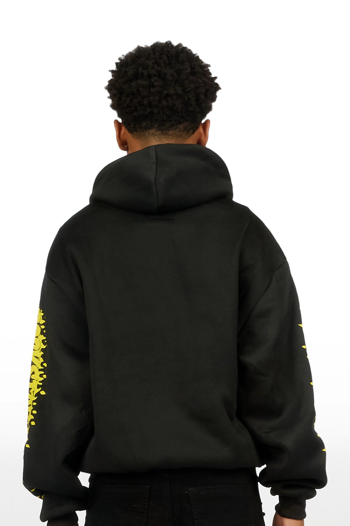 Boys Soren Black Graphic Hoodie