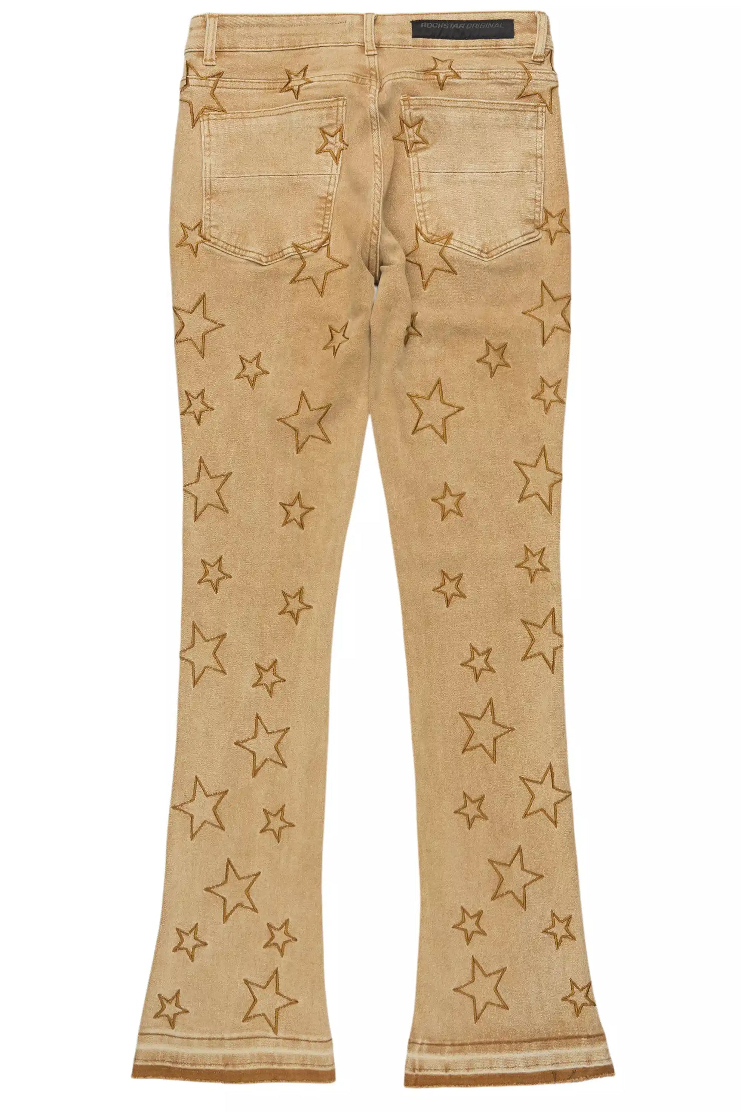 Starship Beige Stacked Flare Jean