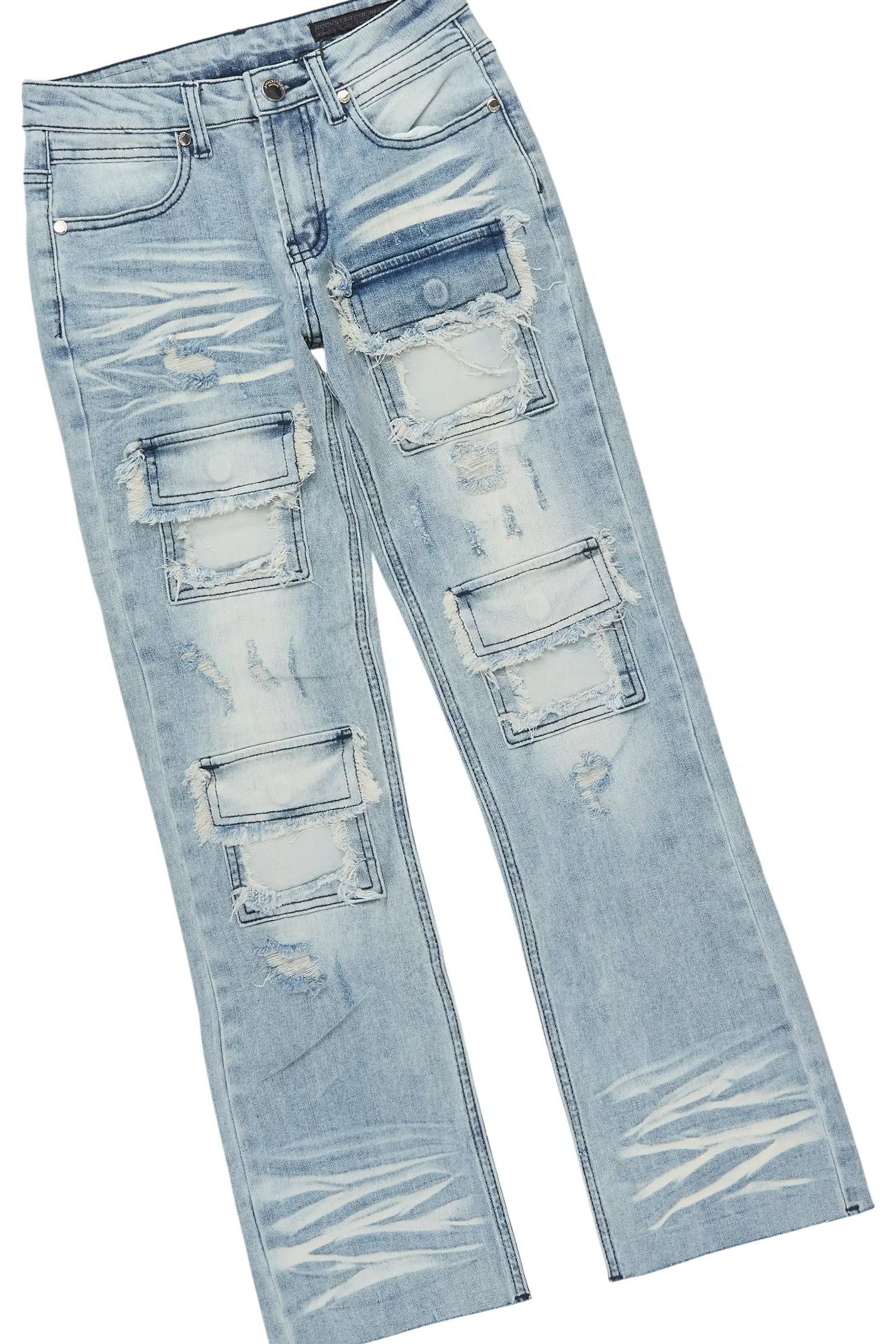 Boys Keen Grey Hoodie/Stacked Jean Set