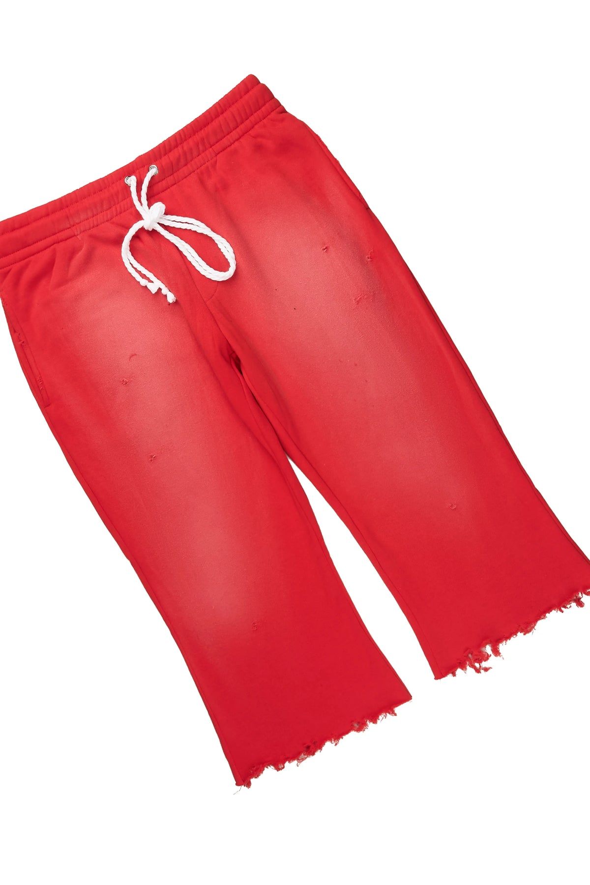 Warden Red Cut Sleeve Hoodie/Extra Long Jort Set