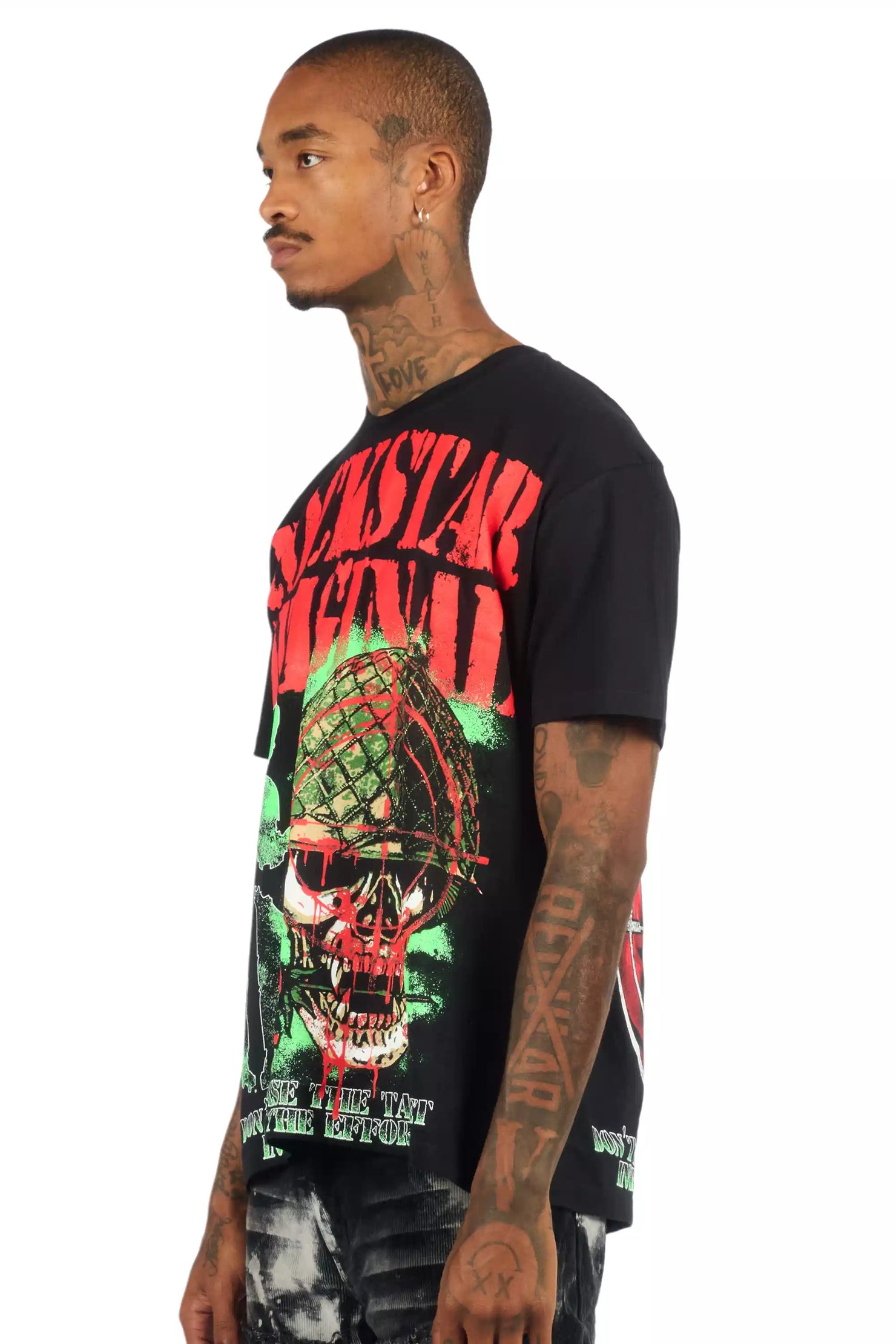 Kilshot Romance 2.0 Black Oversized Graphic T-Shirt