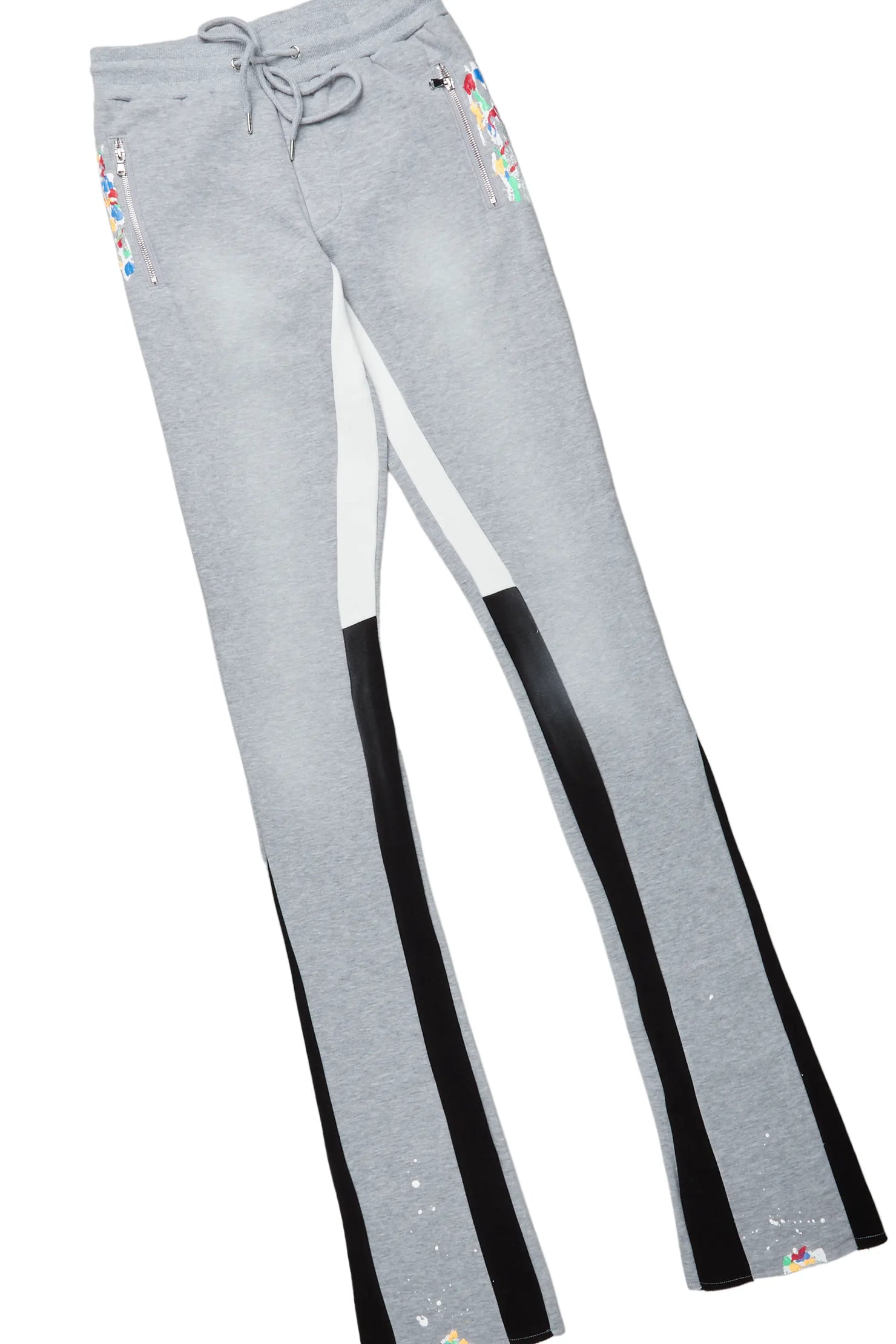 Rockstar Art Dist. Grey/Orange/Black Super Stacked Pant Set