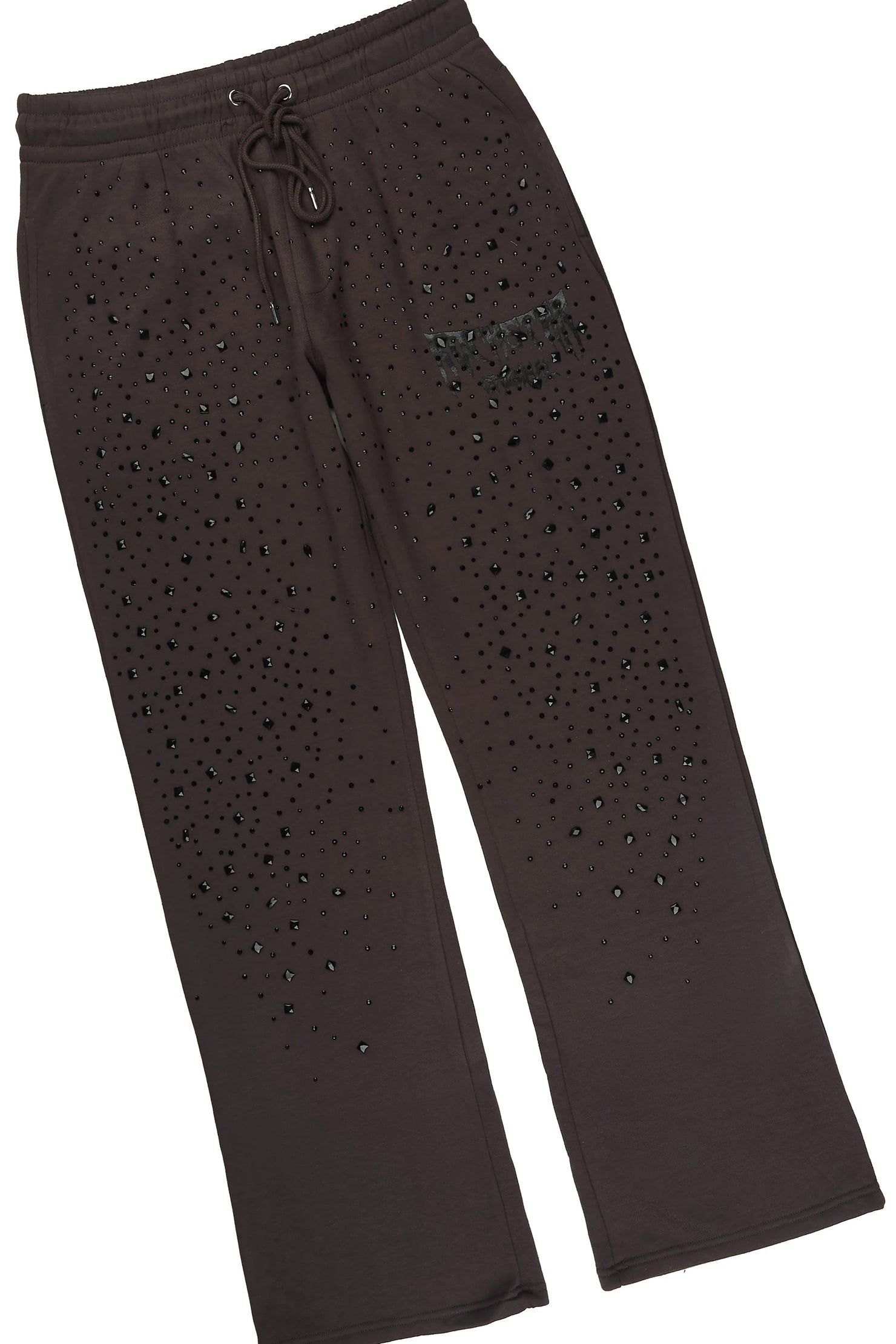 Twinkle Iron/Black Rhinestone Hoodie Relaxed Track Set
