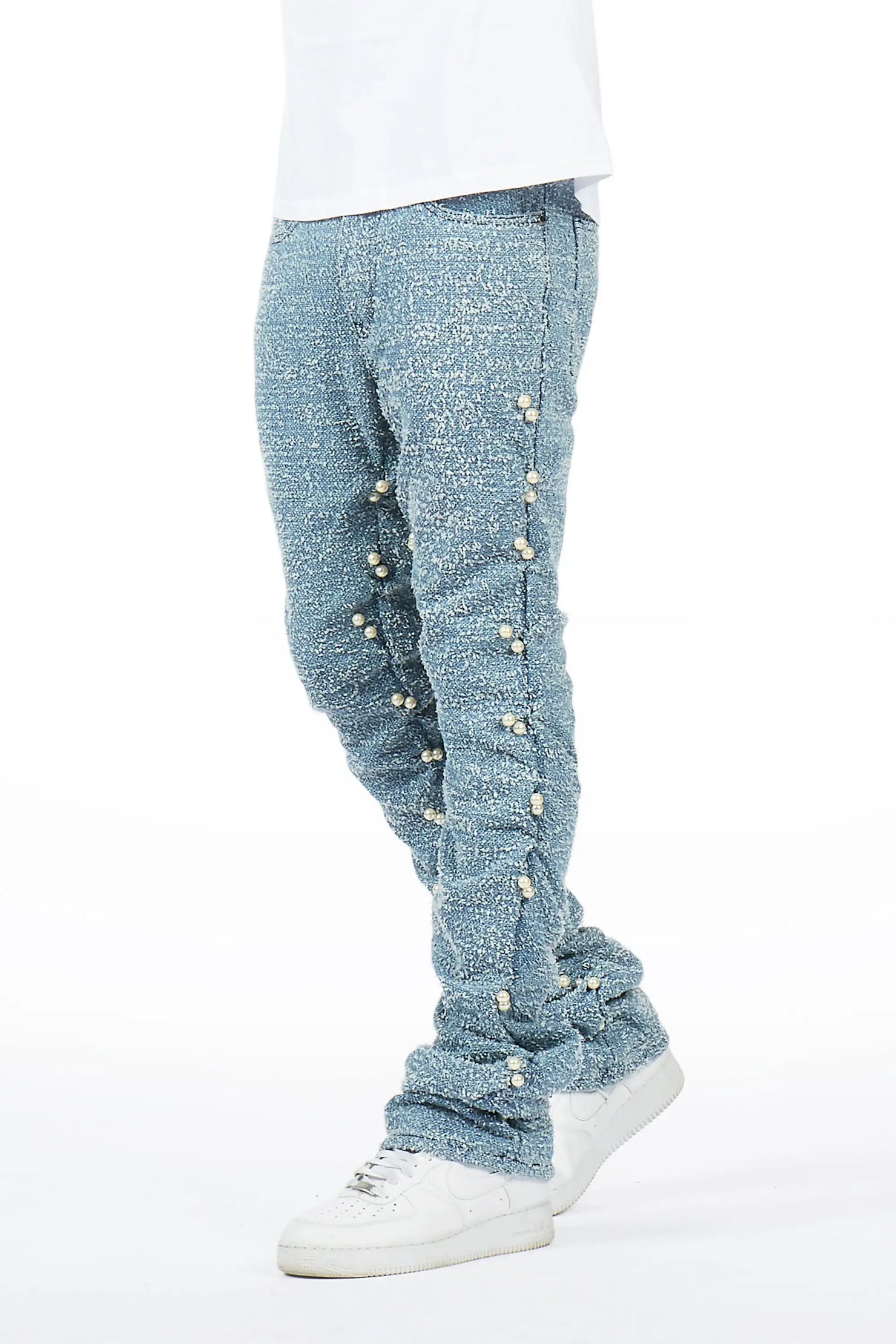 Shae Blue Pearl Stacked Fit Jean