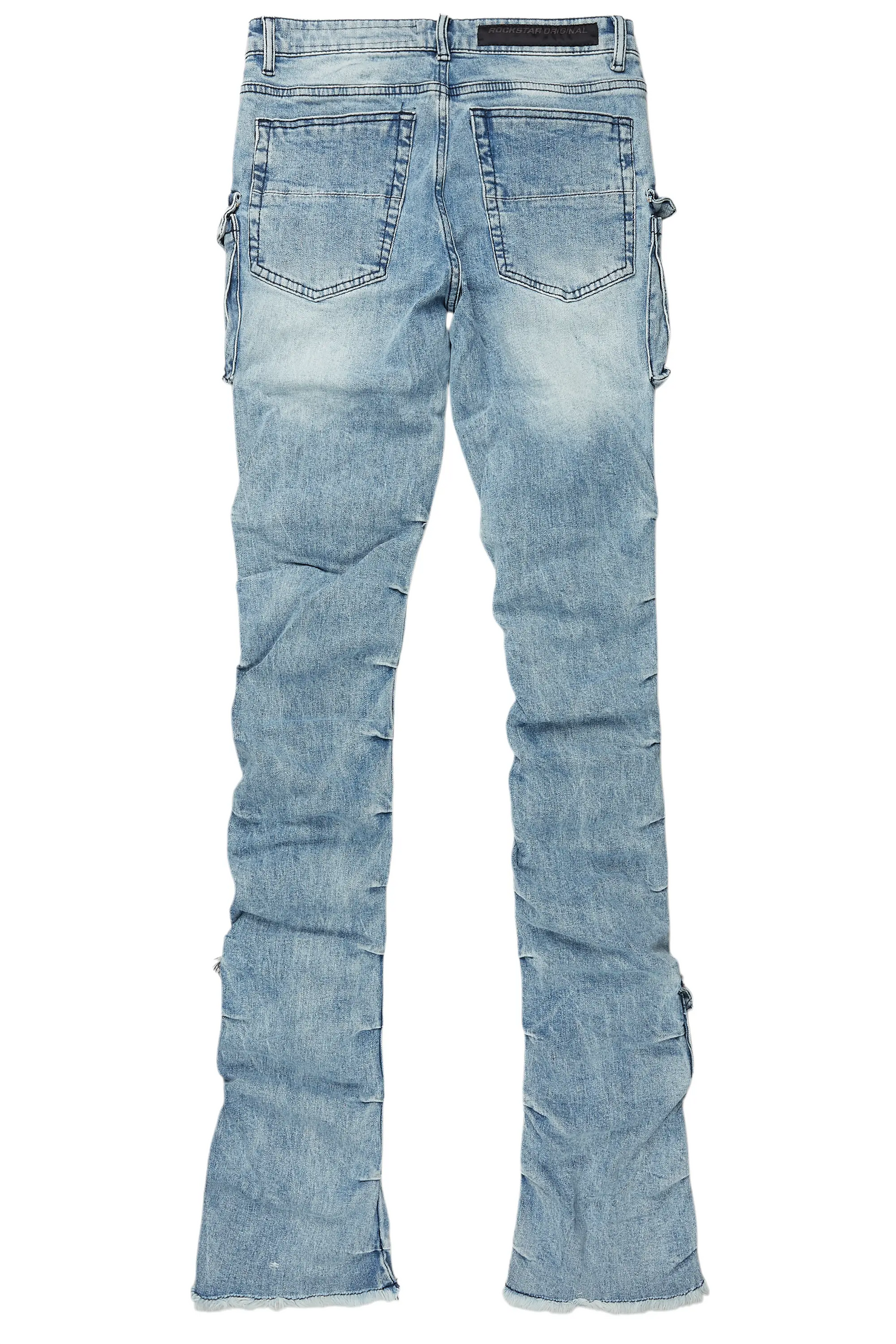 Gentry Light Blue Stacked Flare Jean