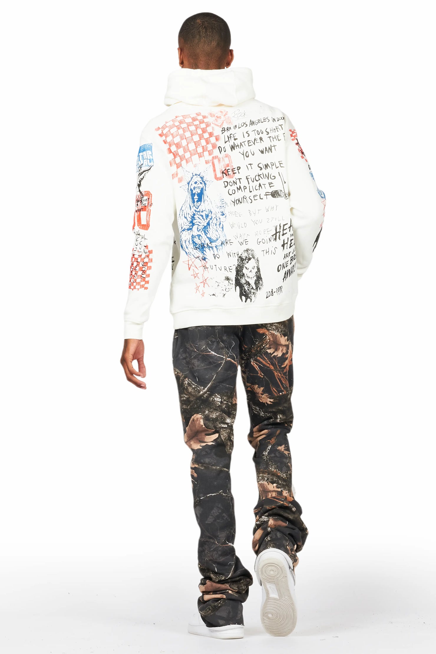Bansi Black Tree Camo Super Stacked Trackpant