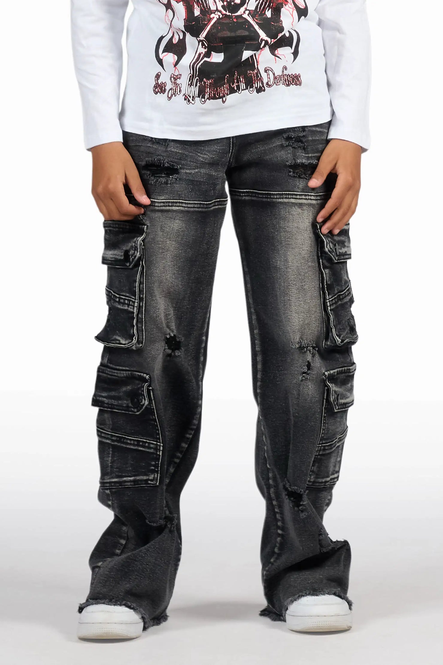 Boys Keylor Dark Grey Baggy Fit Jean