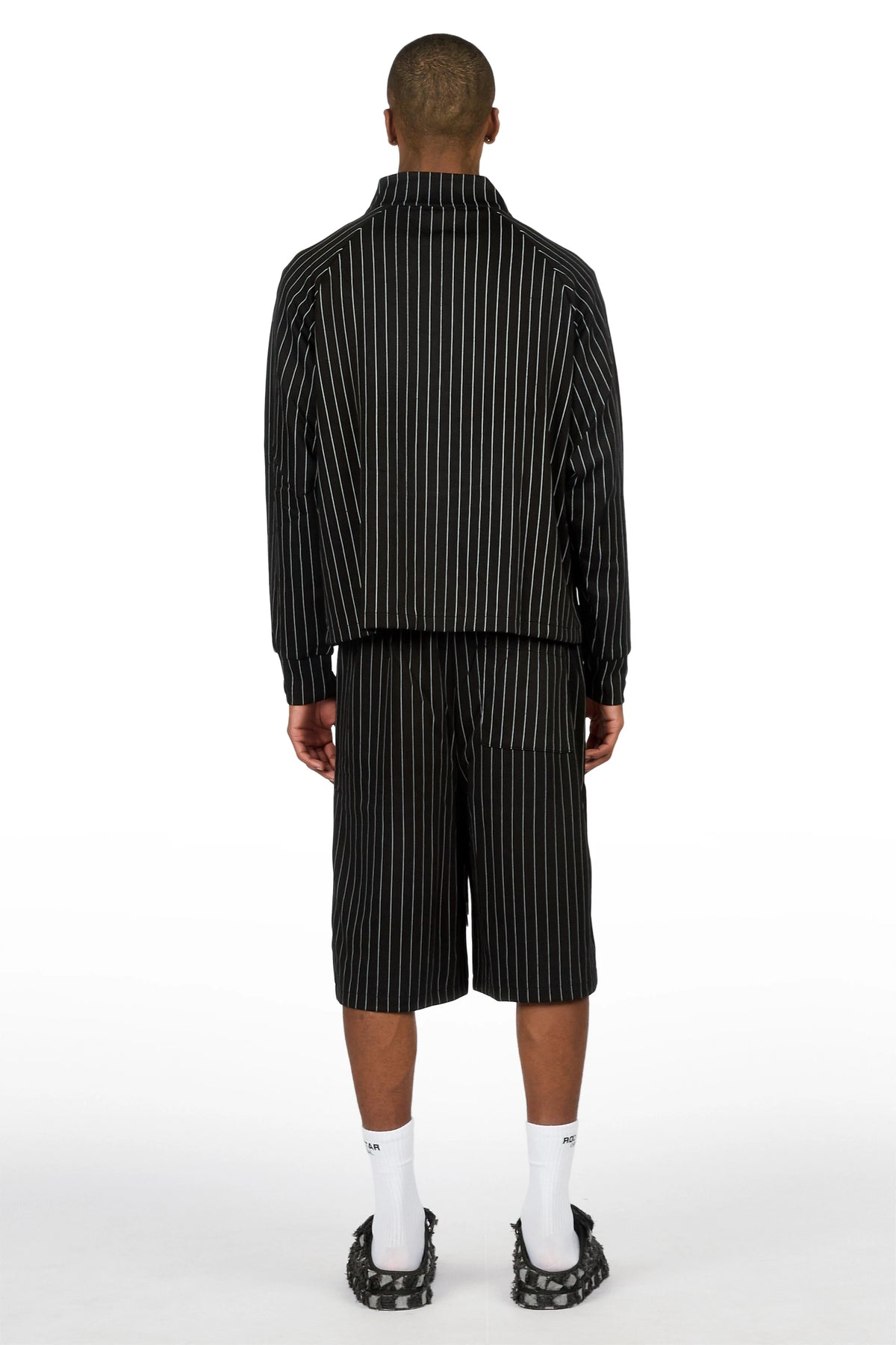 Hernan Black Quarter Zip Raglan Short Set