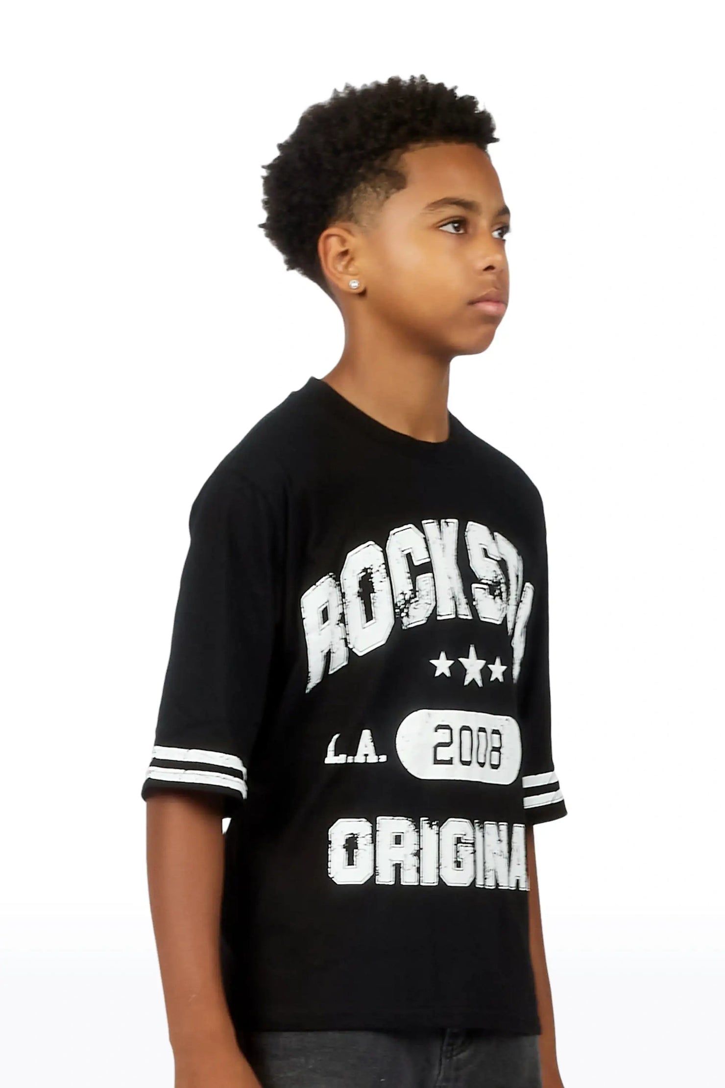 Boys Tylla Black Boxy T-Shirt