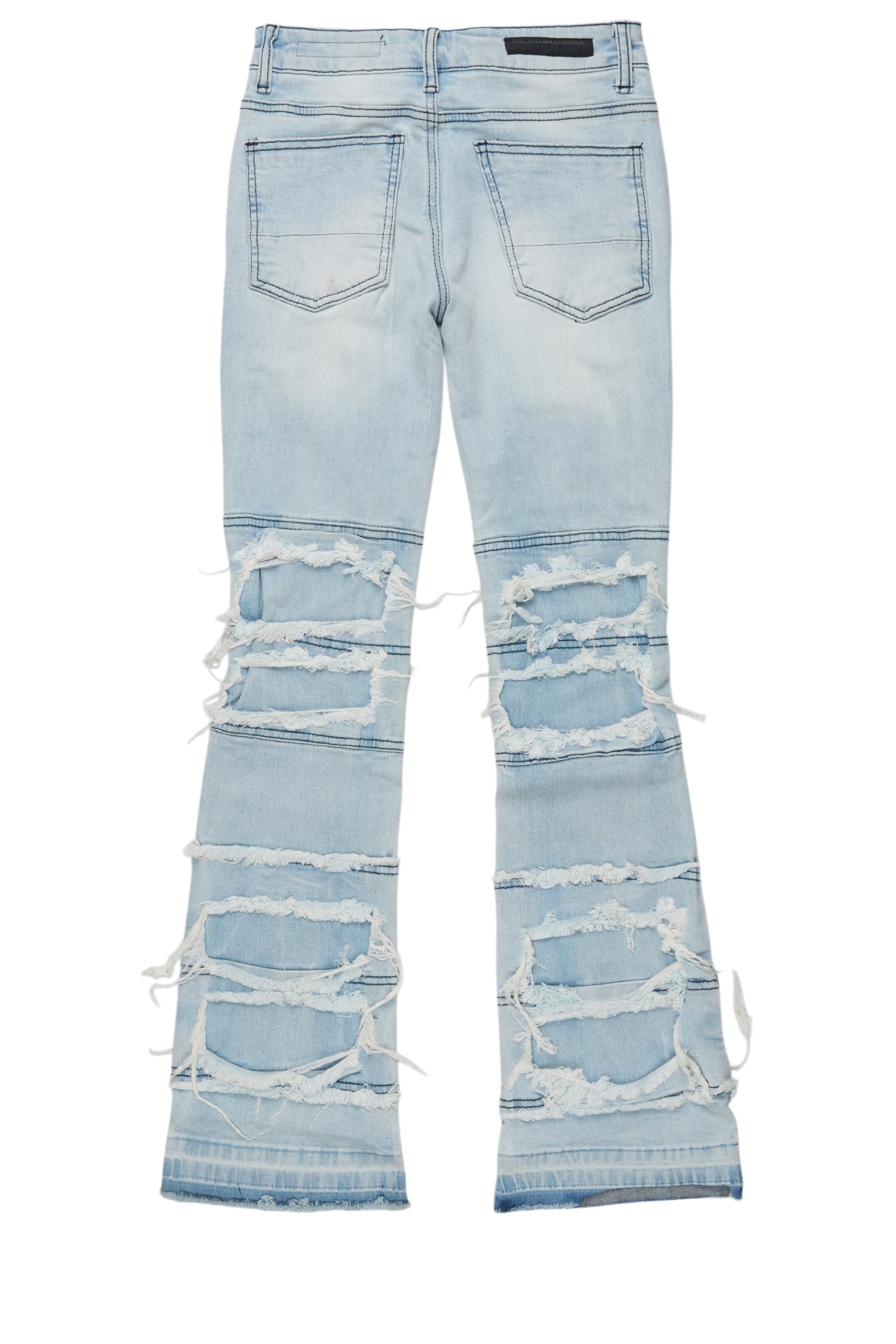Boys Vasco Light Blue Stacked Flare Jean