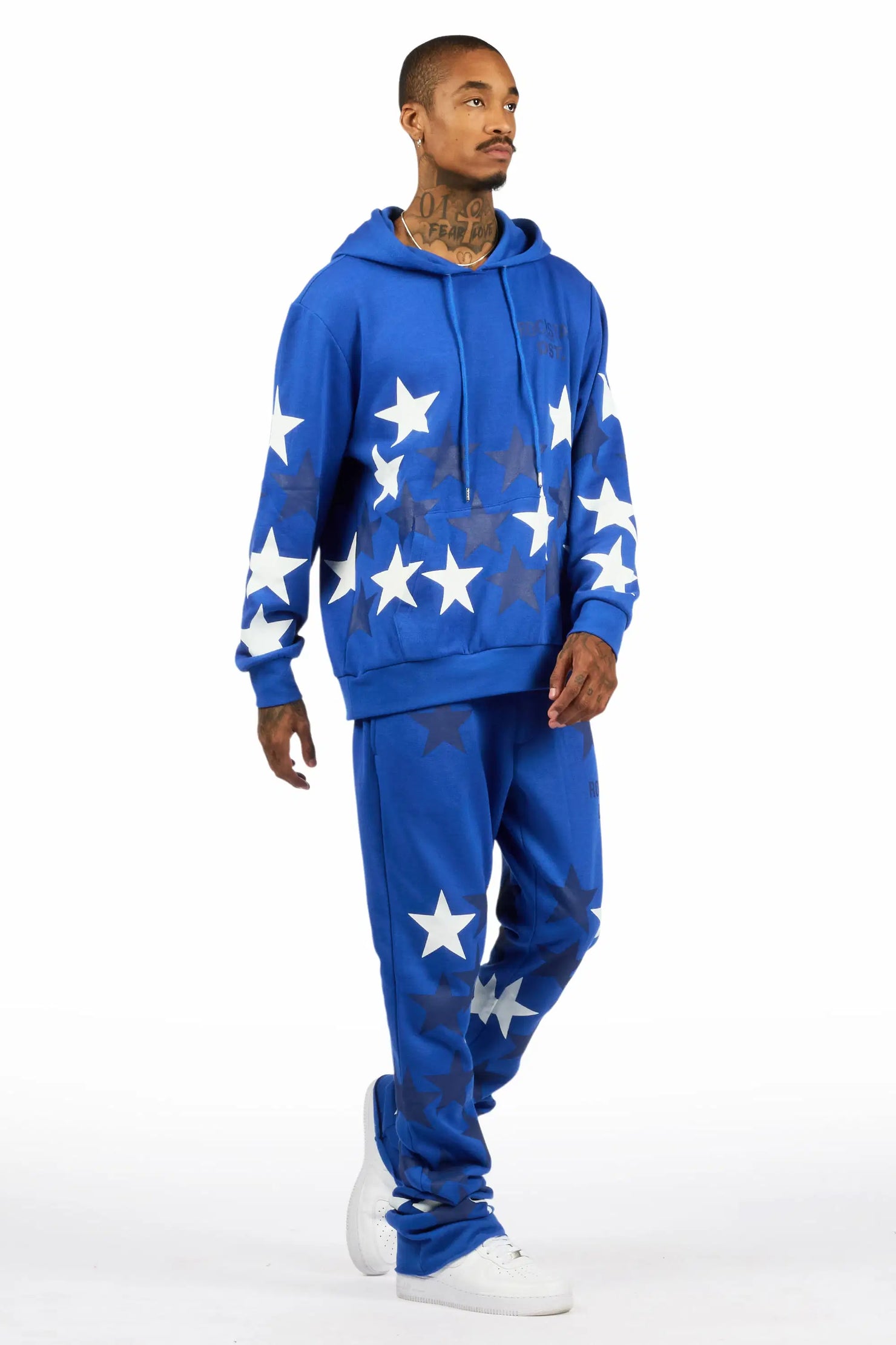 Starlane Royal Hoodie Stacked Flare Fit Track Set