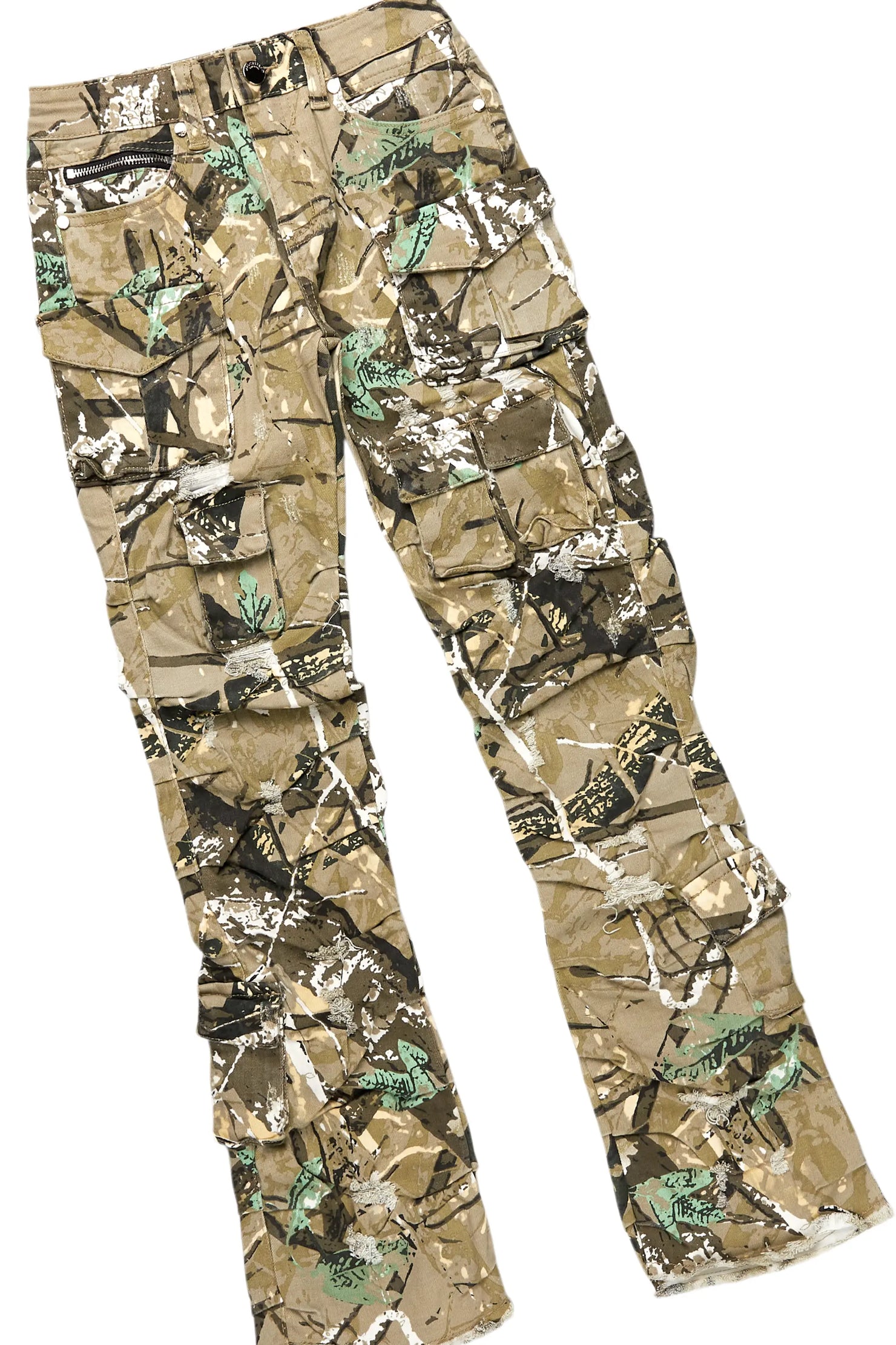 Boys All Eyes Grey Hoodie/Stacked Flare Jean Set