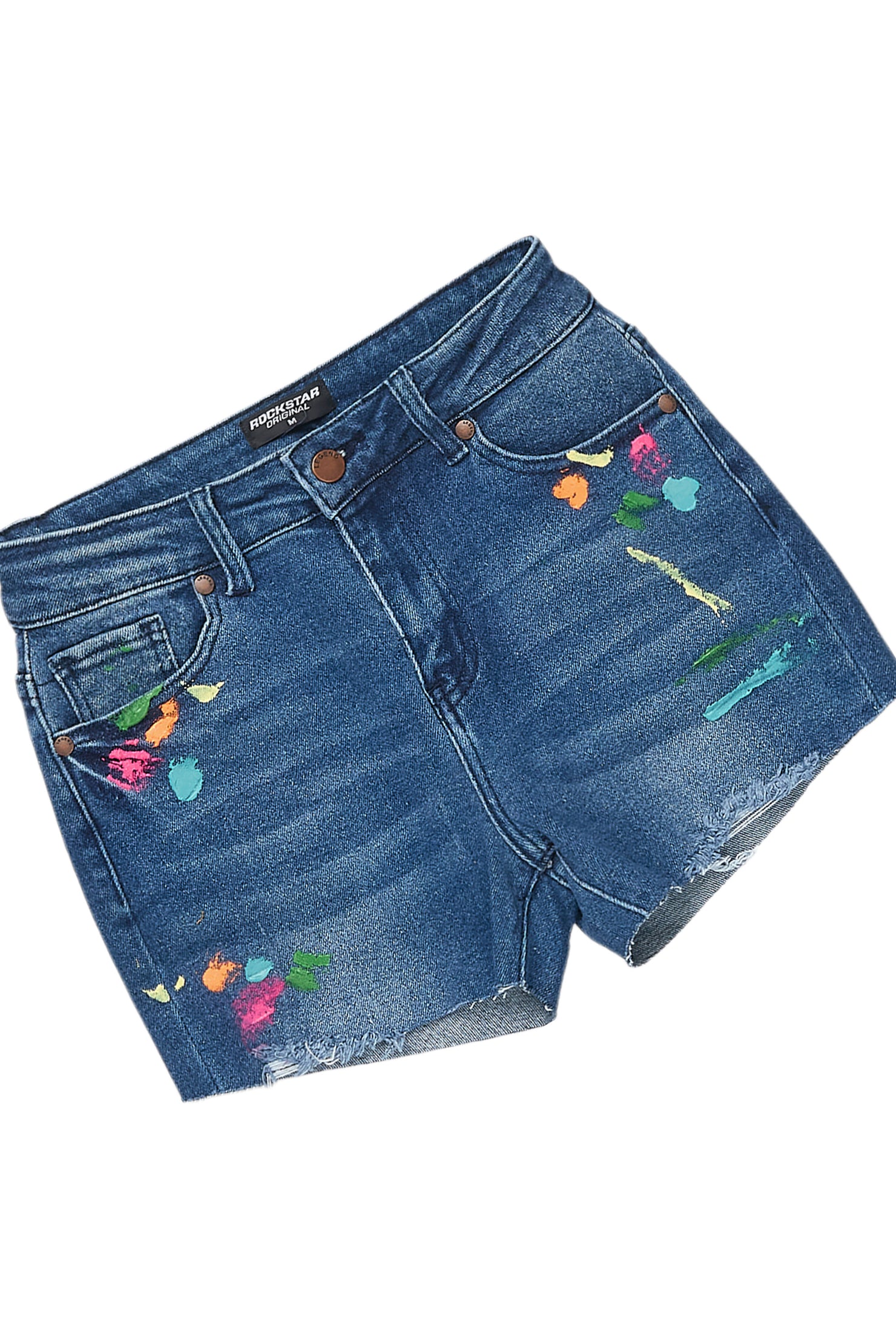 Teasha Purple/Blue T-Shirt Denim Short Set