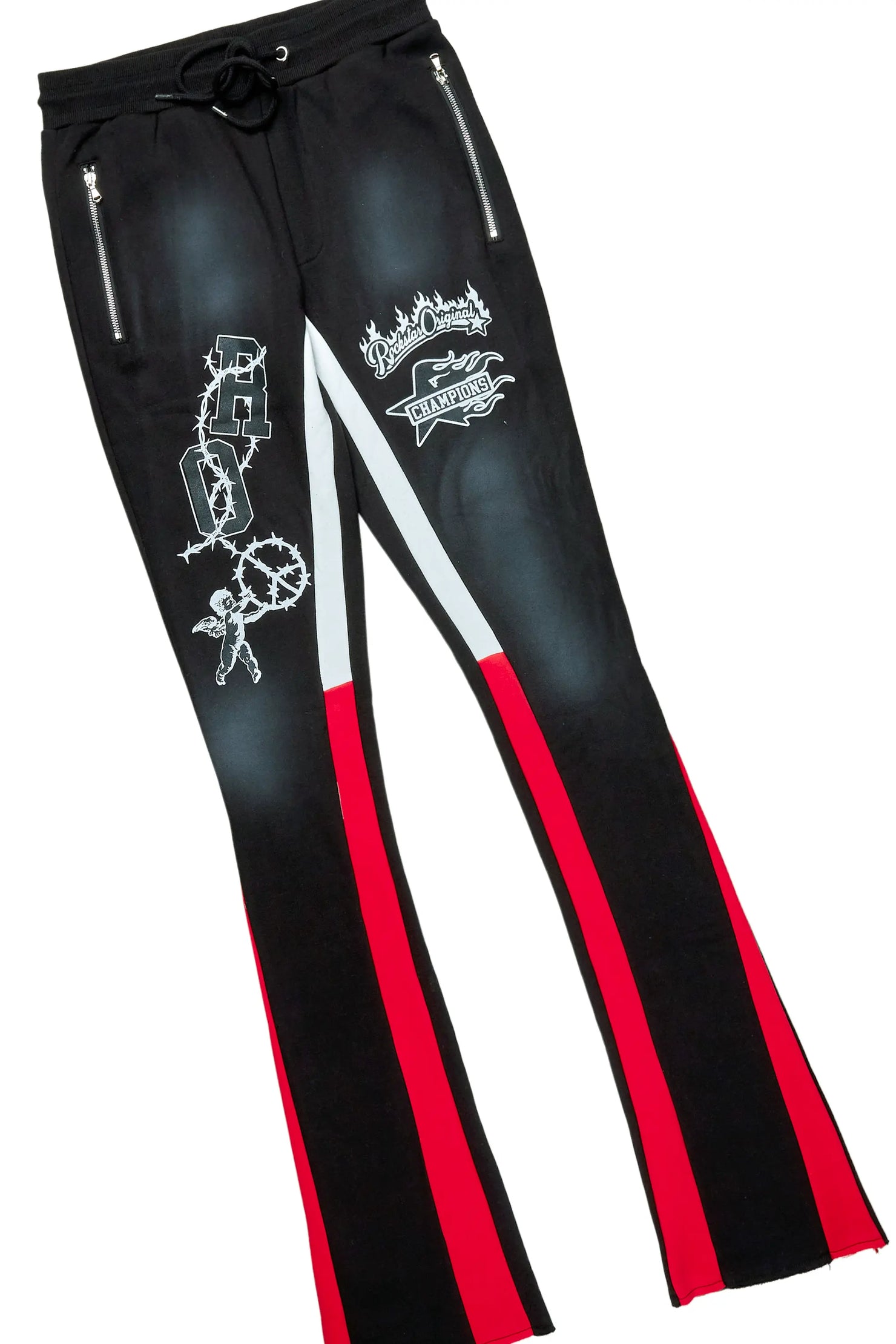 Rune Black T-Shirt/Stacked Flare Track Set