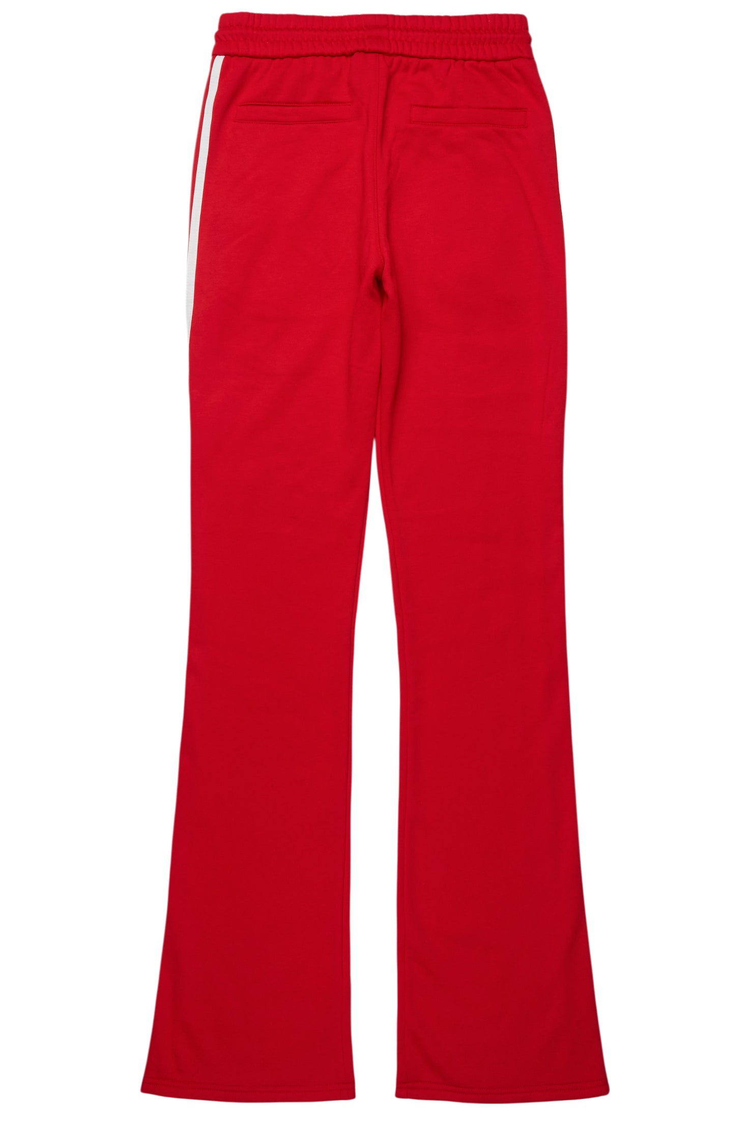 Gerrit Red Fleece Stacked Baggy Track Pant