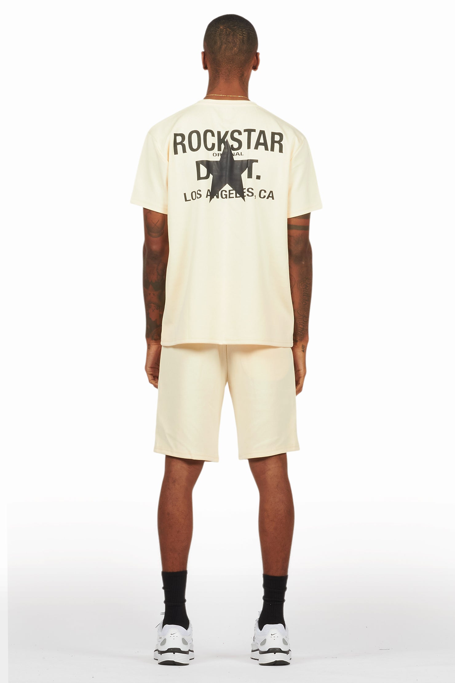 Lake Beige Graphic T-Shirt/Short Set