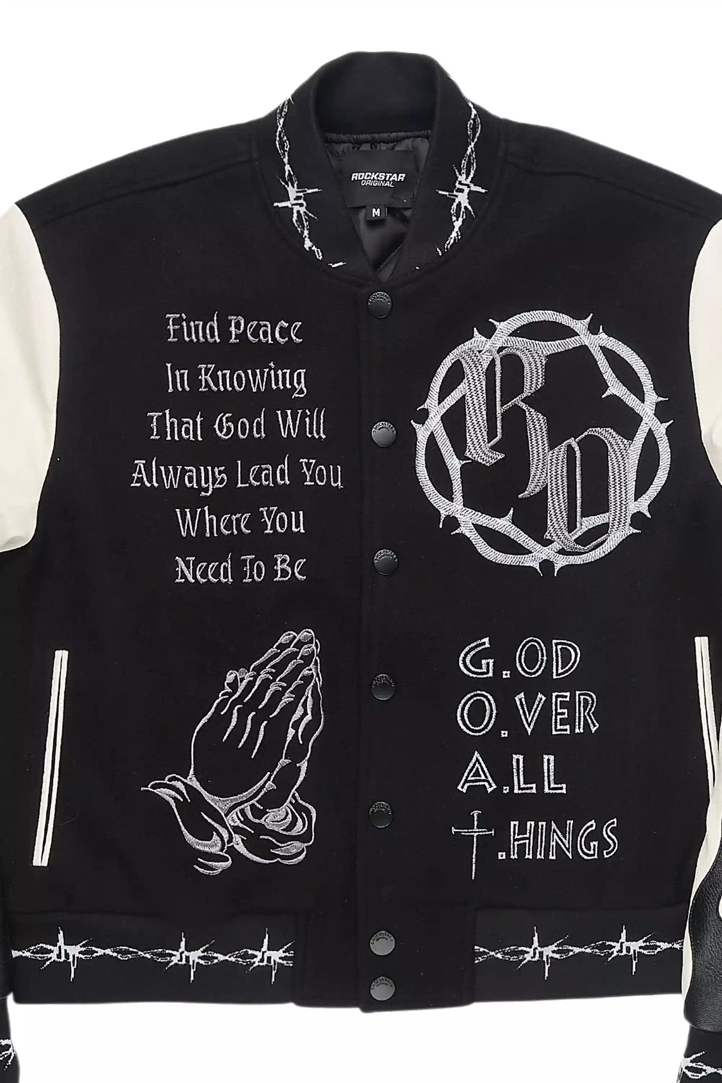 Yalanda Black Oversized Varsity Jacket