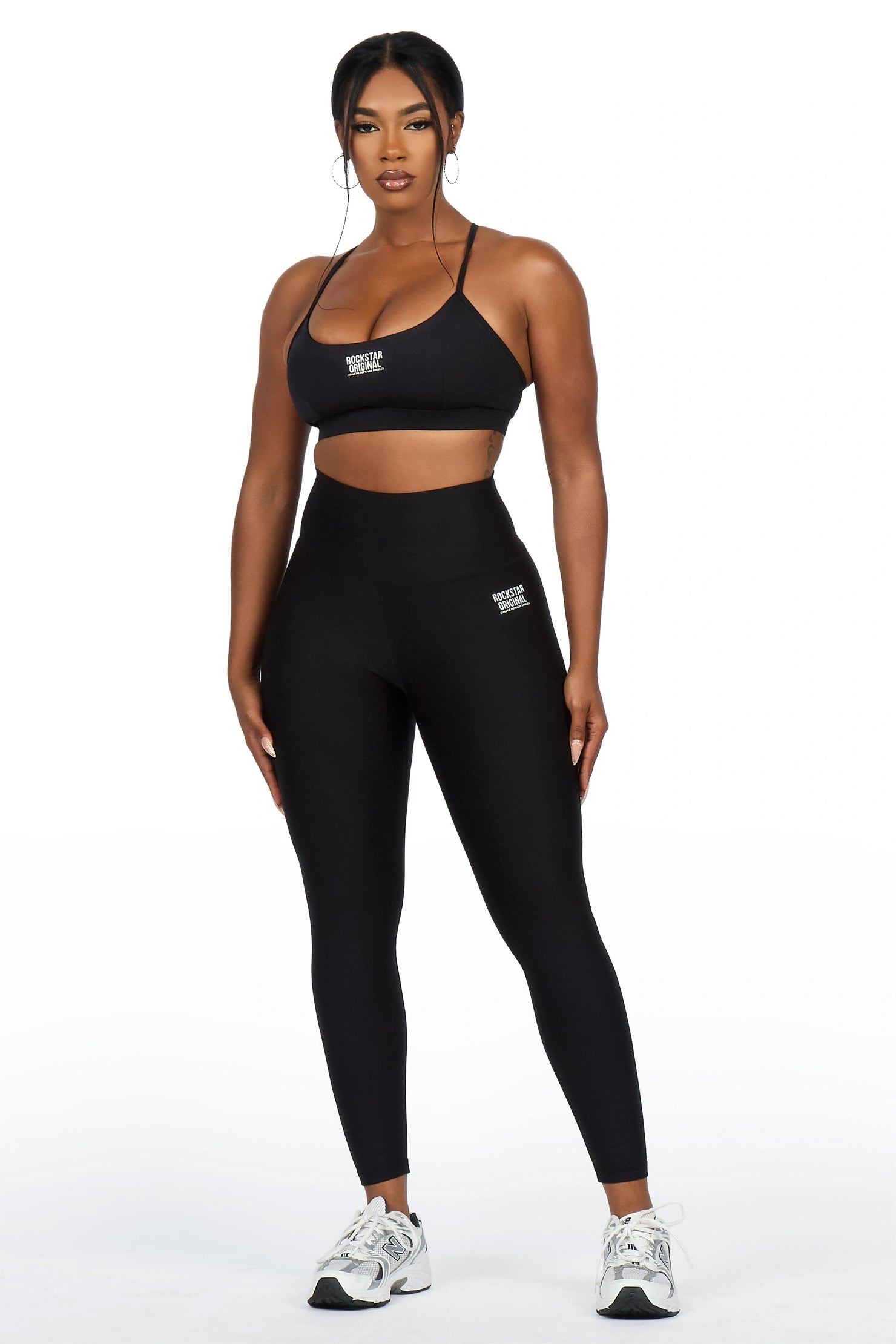 Donika Black Tank Active Legging Set