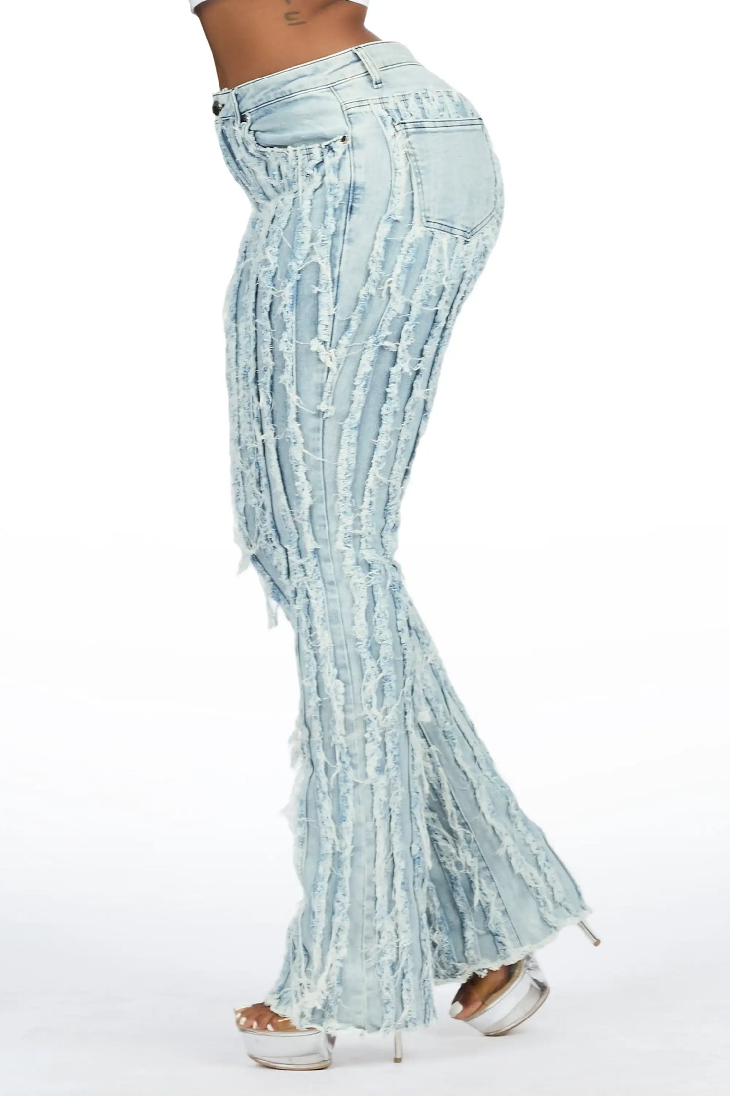 Natalia Light Med. Wash Stacked Flare Jean
