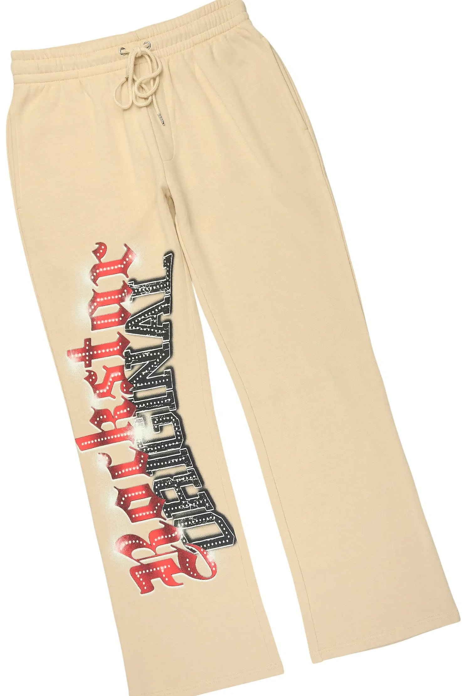 Graive Beige Hoodie/Baggy Pant Track Set