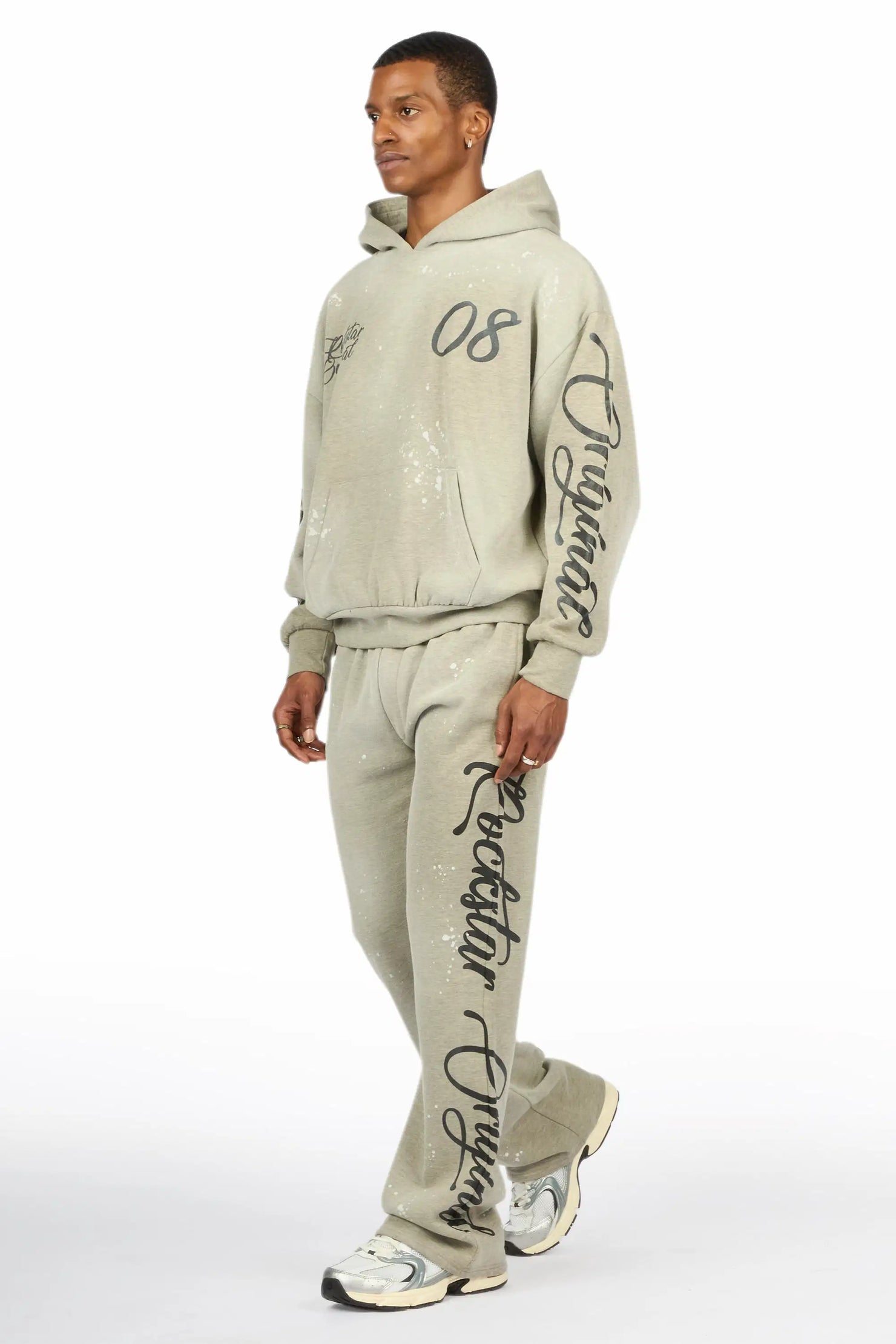 Hanif 2.0 Vintage Dark Oatmeal Hoodie/ Relaxed Pant Track Set