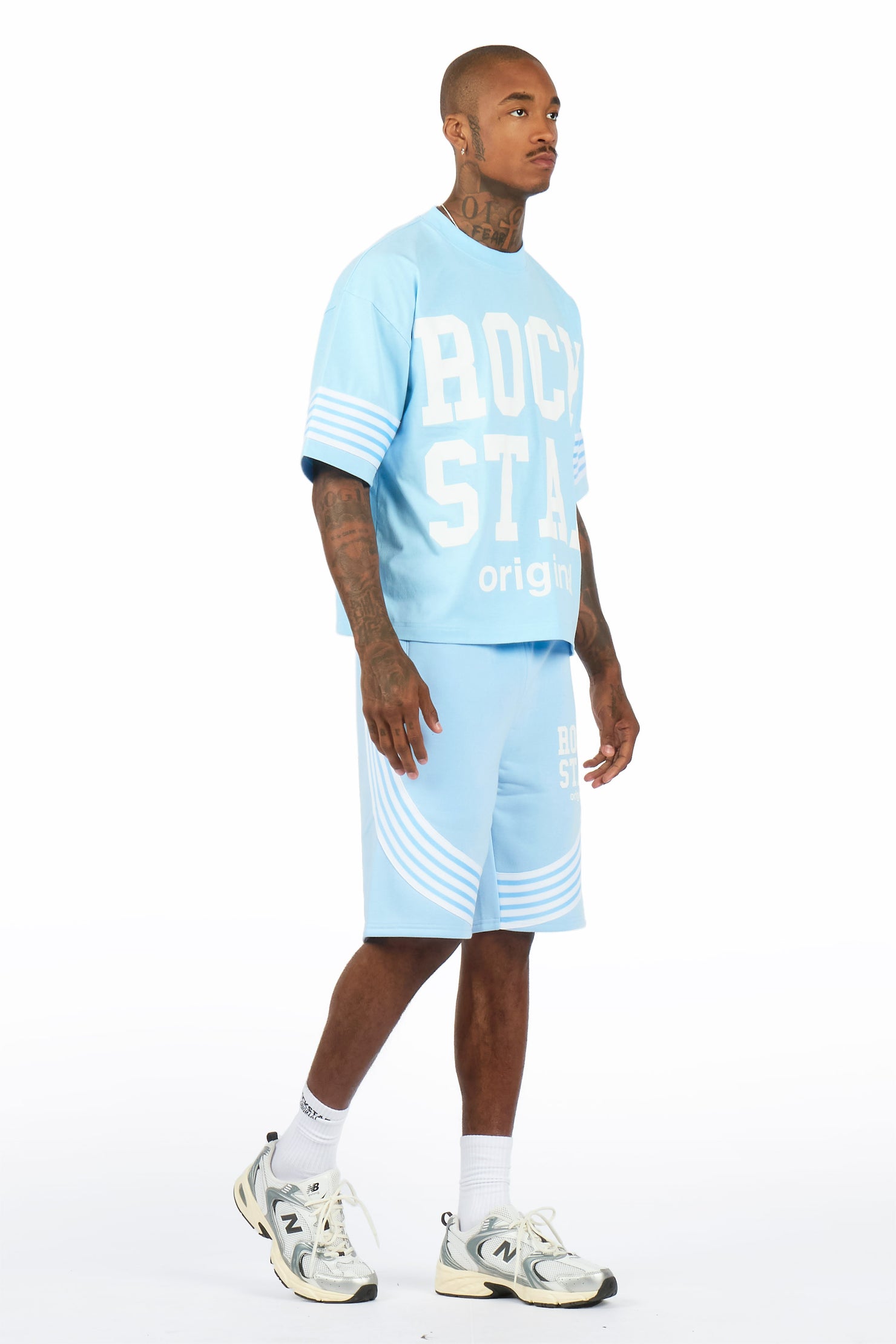 Rulik Light Blue T-Shirt/Short Set