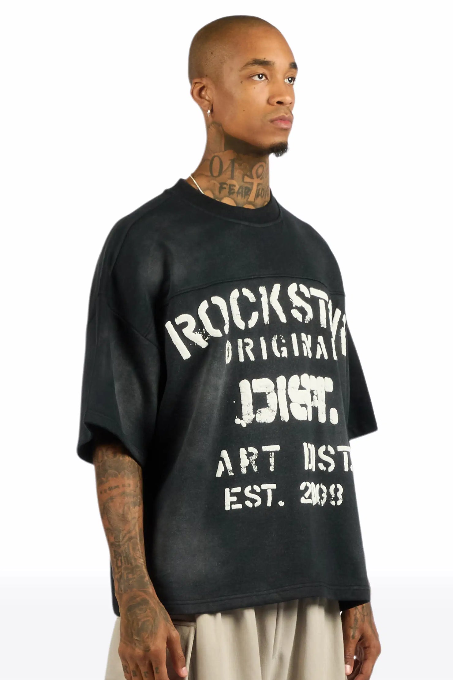 Quin Black French Terry T-Shirt