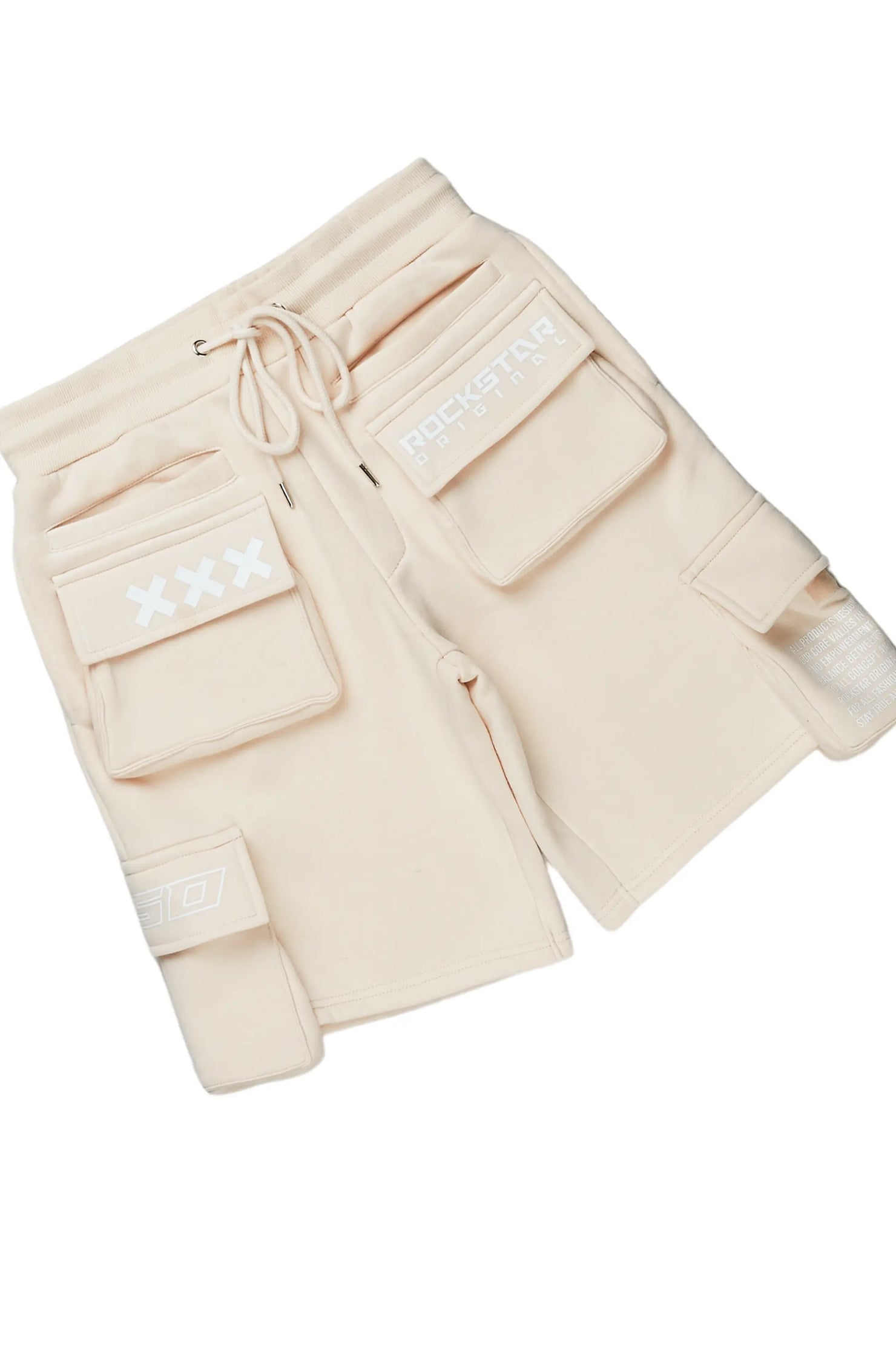 Jash White/Beige Short Set