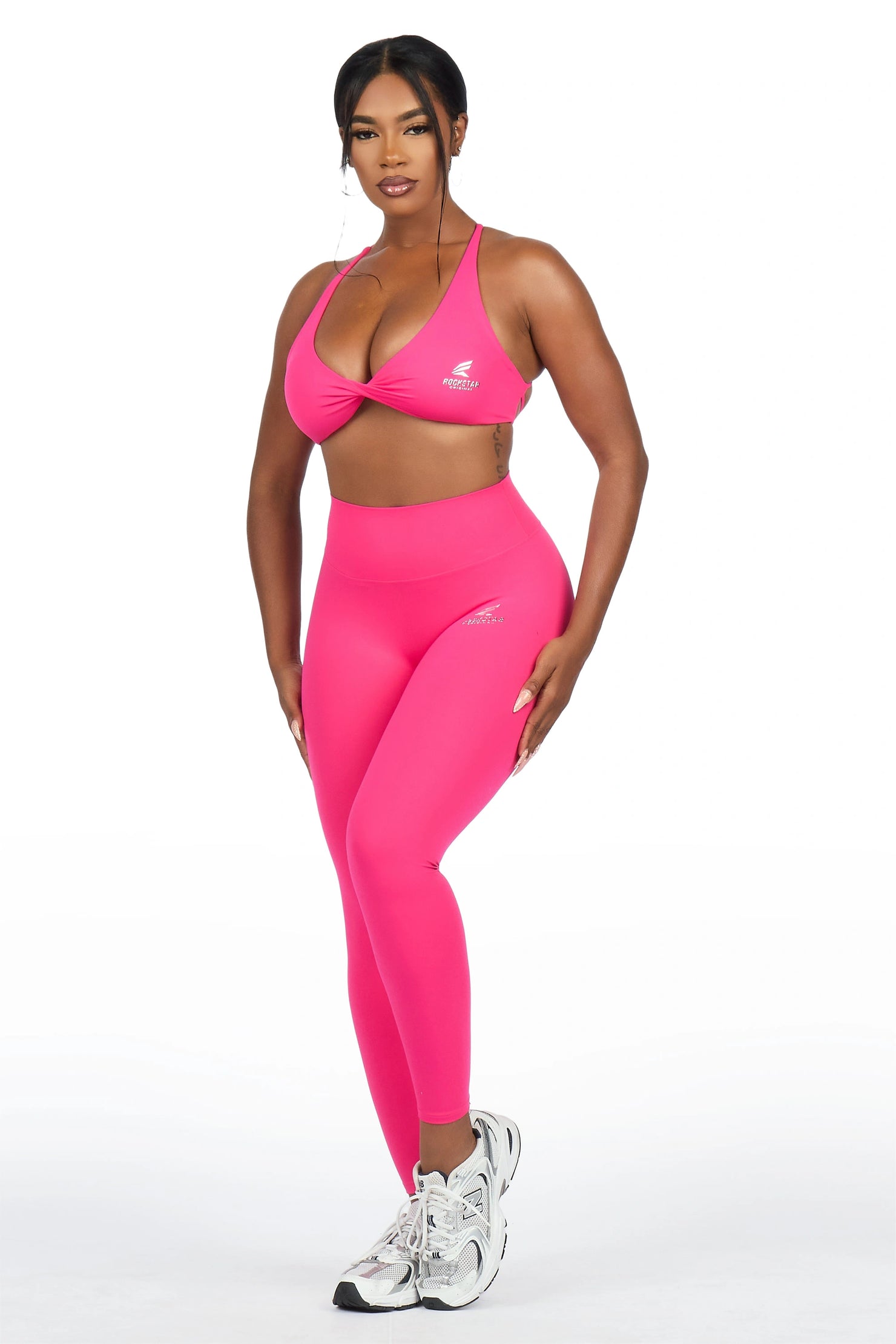 Kischa Pink Tank Active Legging Set