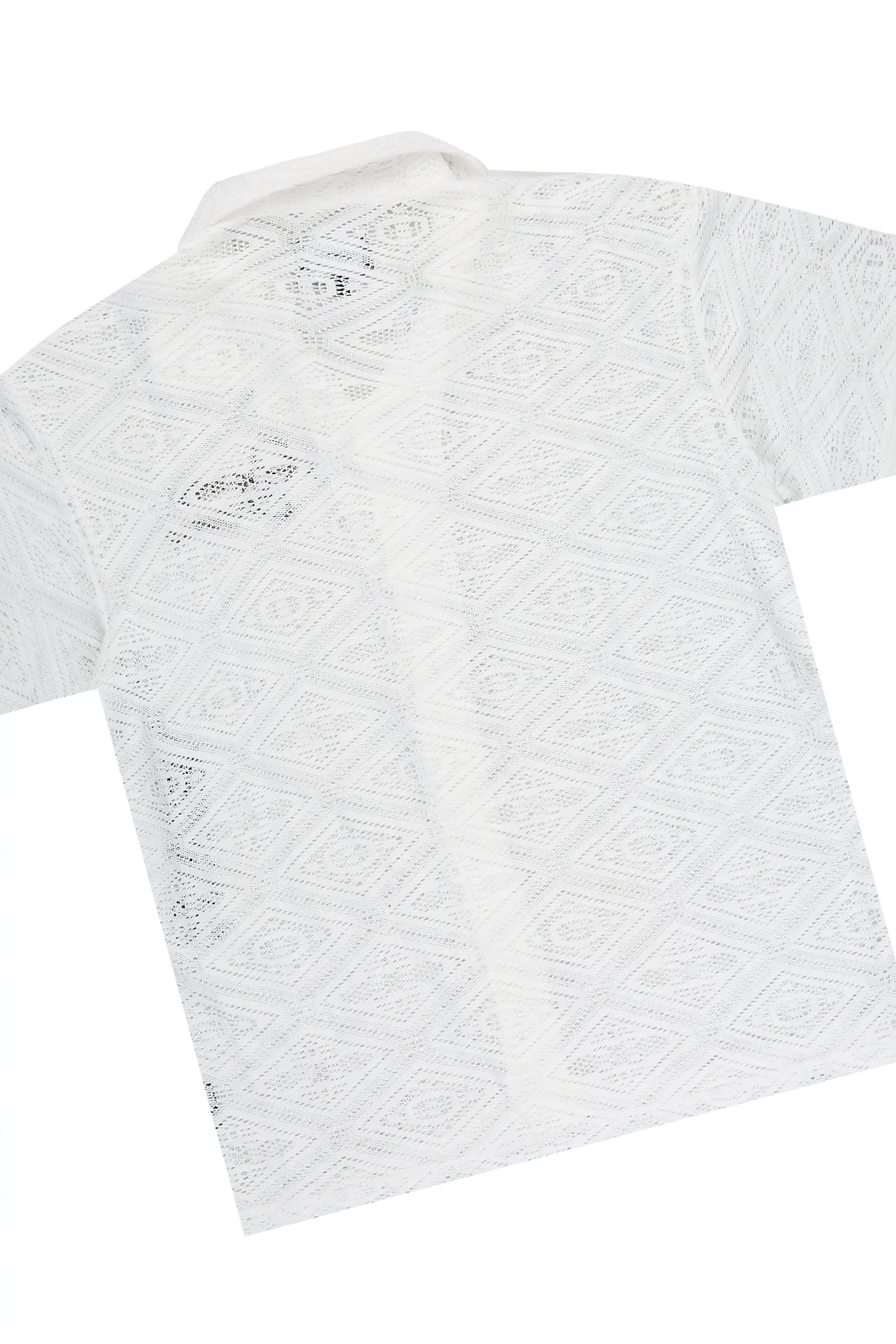 Sheck White Button Down Shirt/Short Set