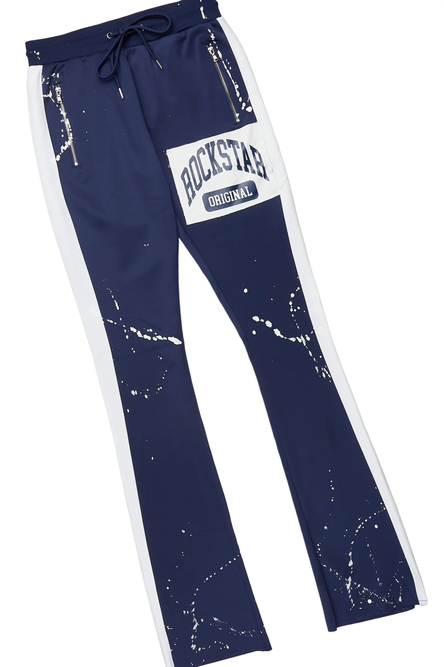 Daxx White/Navy T-Shirt/Stacked Flare Track Set