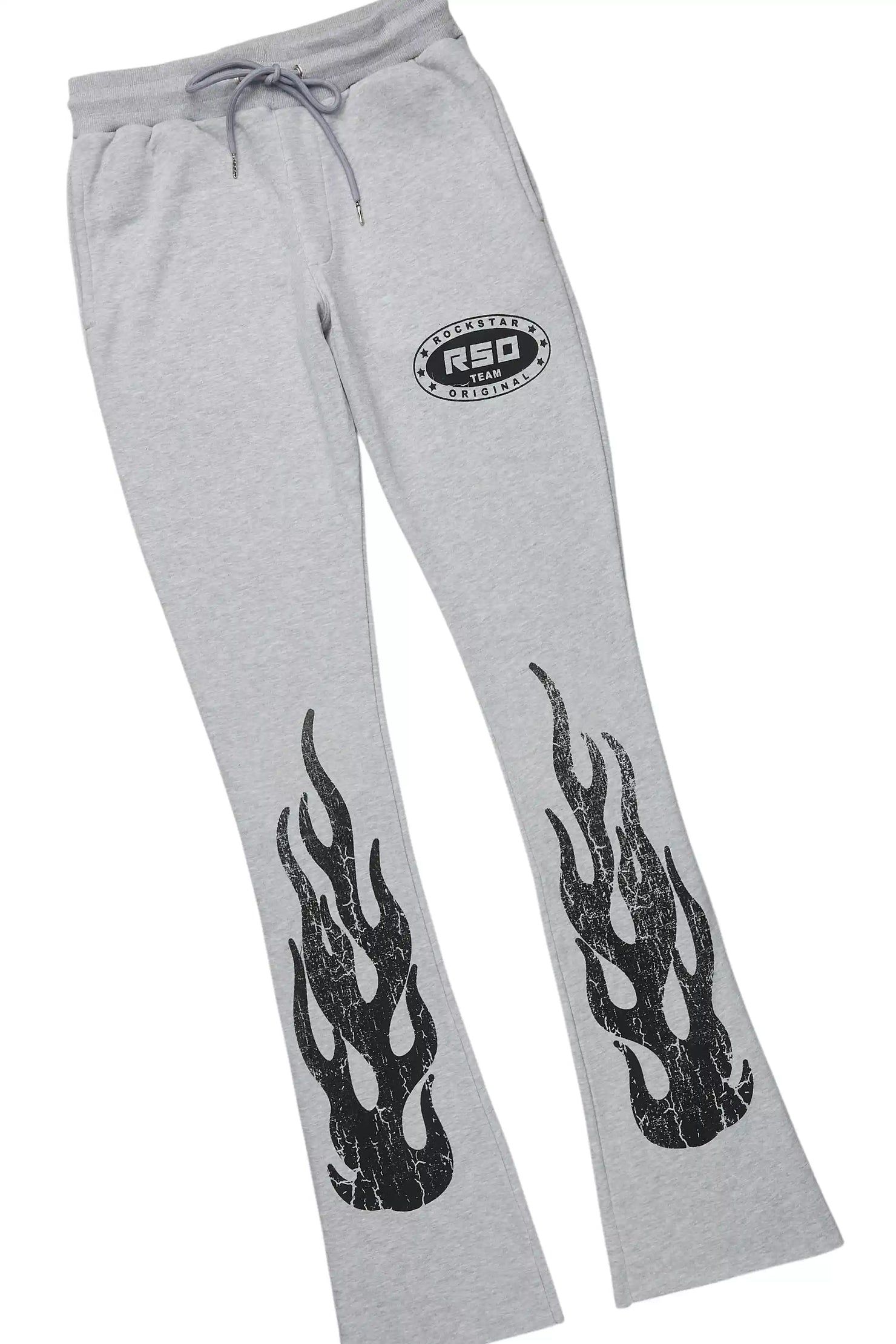 Amos Heather Grey T-Shirt/Stacked Flare Track Set