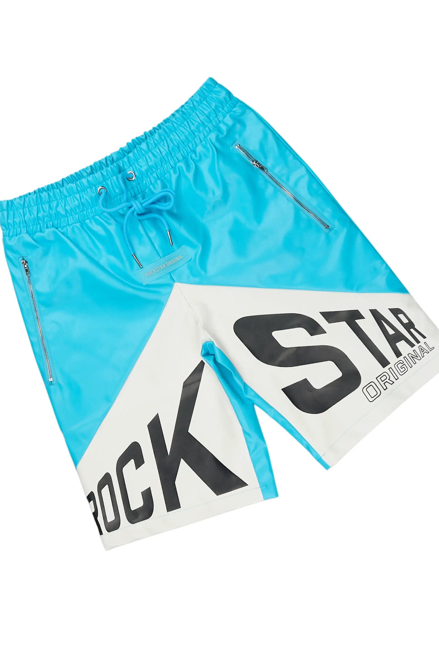 Zayn White/Mint/Blue Graphic Short Set