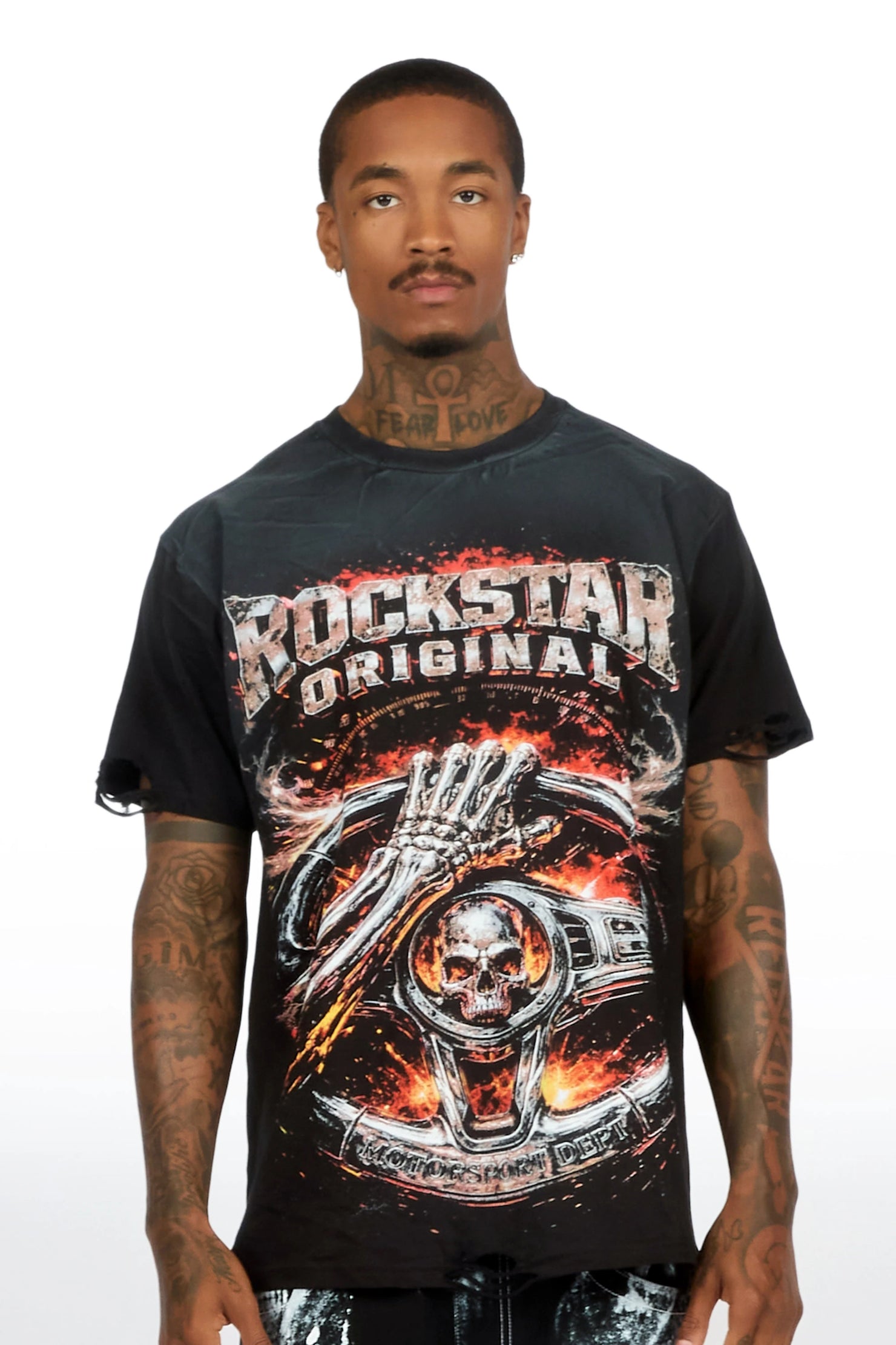 McClain Black Oversized Graphic T-Shirt