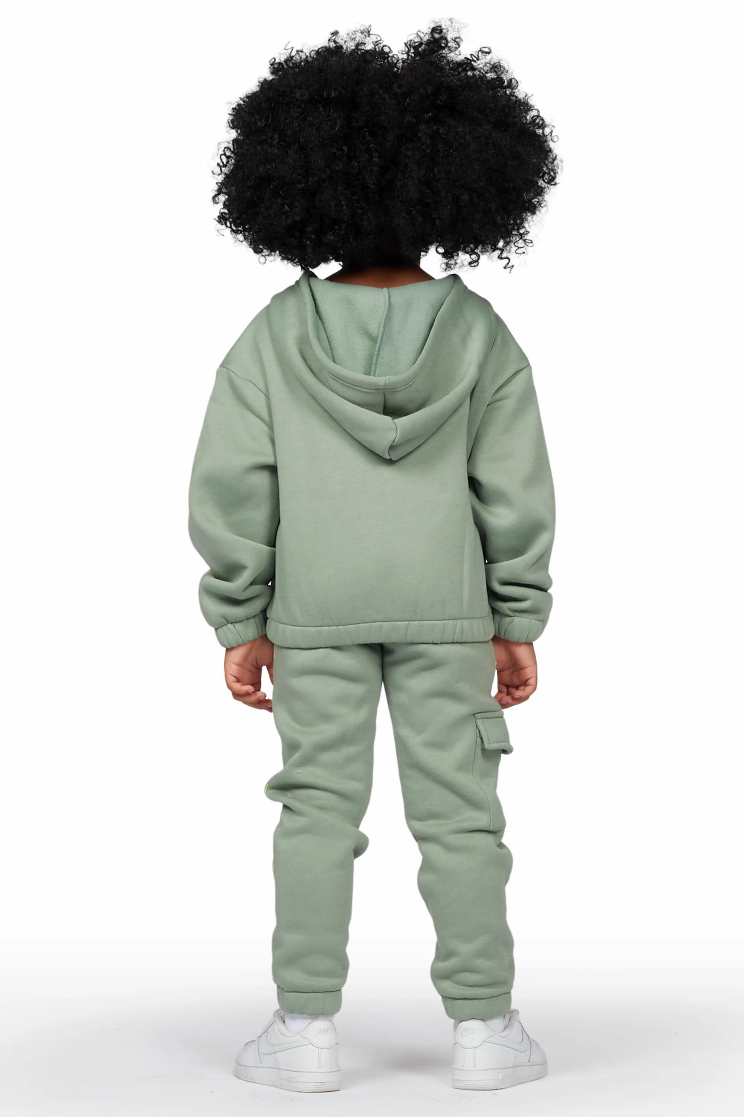 Girls Bass Sage Zip Up Hoodie Pant Set
