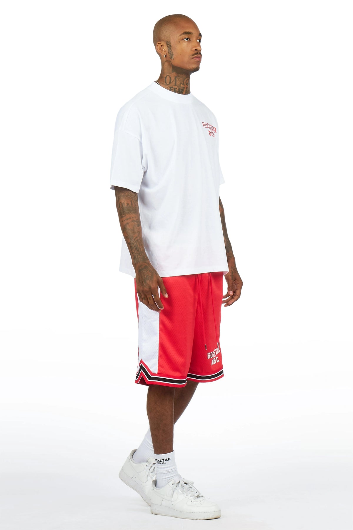 Suzano White/Red T-Shirt/Short Set
