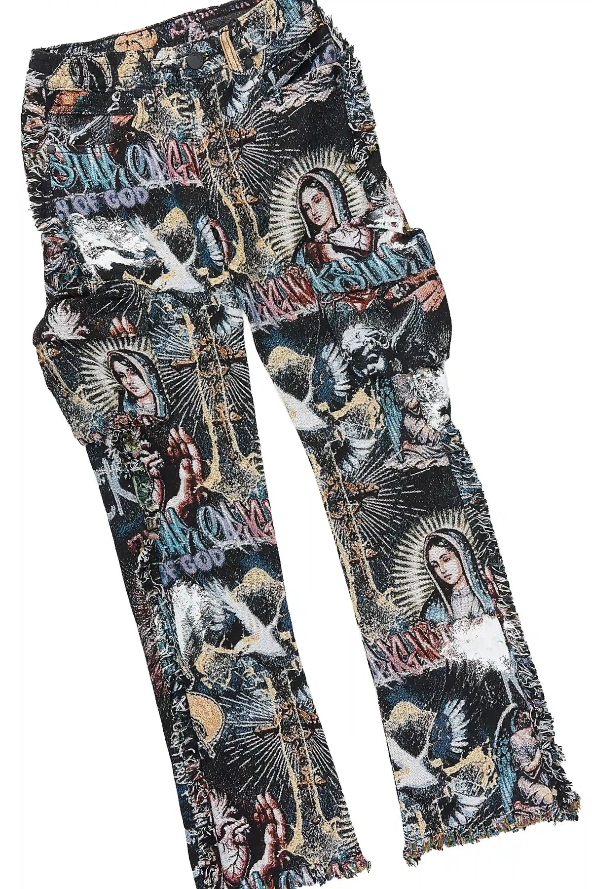 Boys Dejair White/Multi T-Shirt Tapestry Jean Set