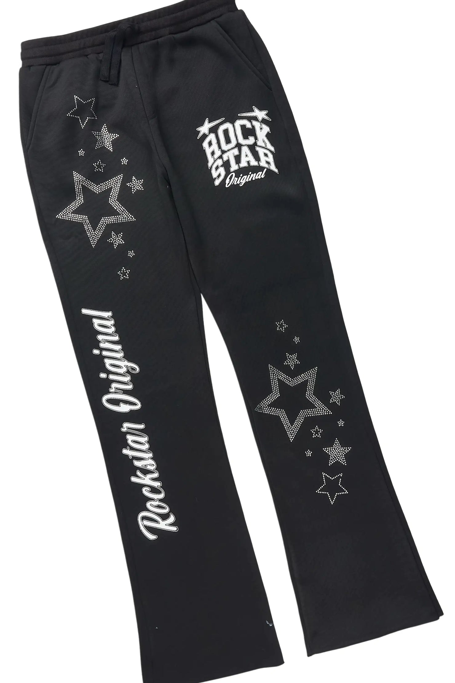 Boys Flaveyo Black/White Rhinestone Stacked Track Set