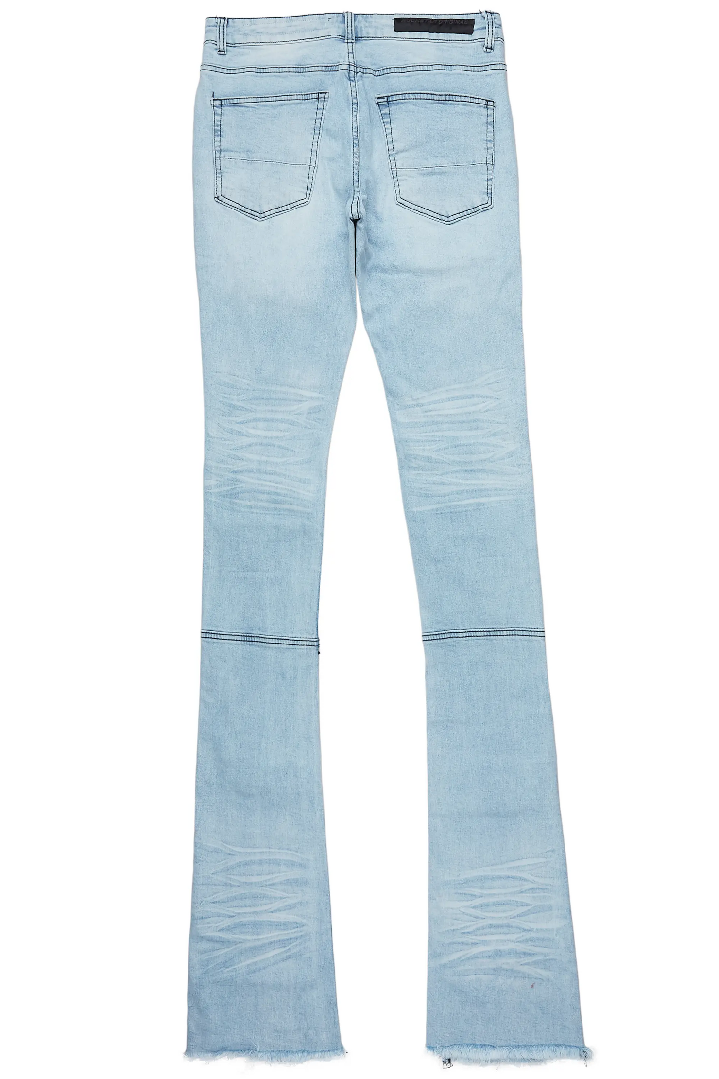 Piet Light Blue Cargo Super Stacked Flare Jean