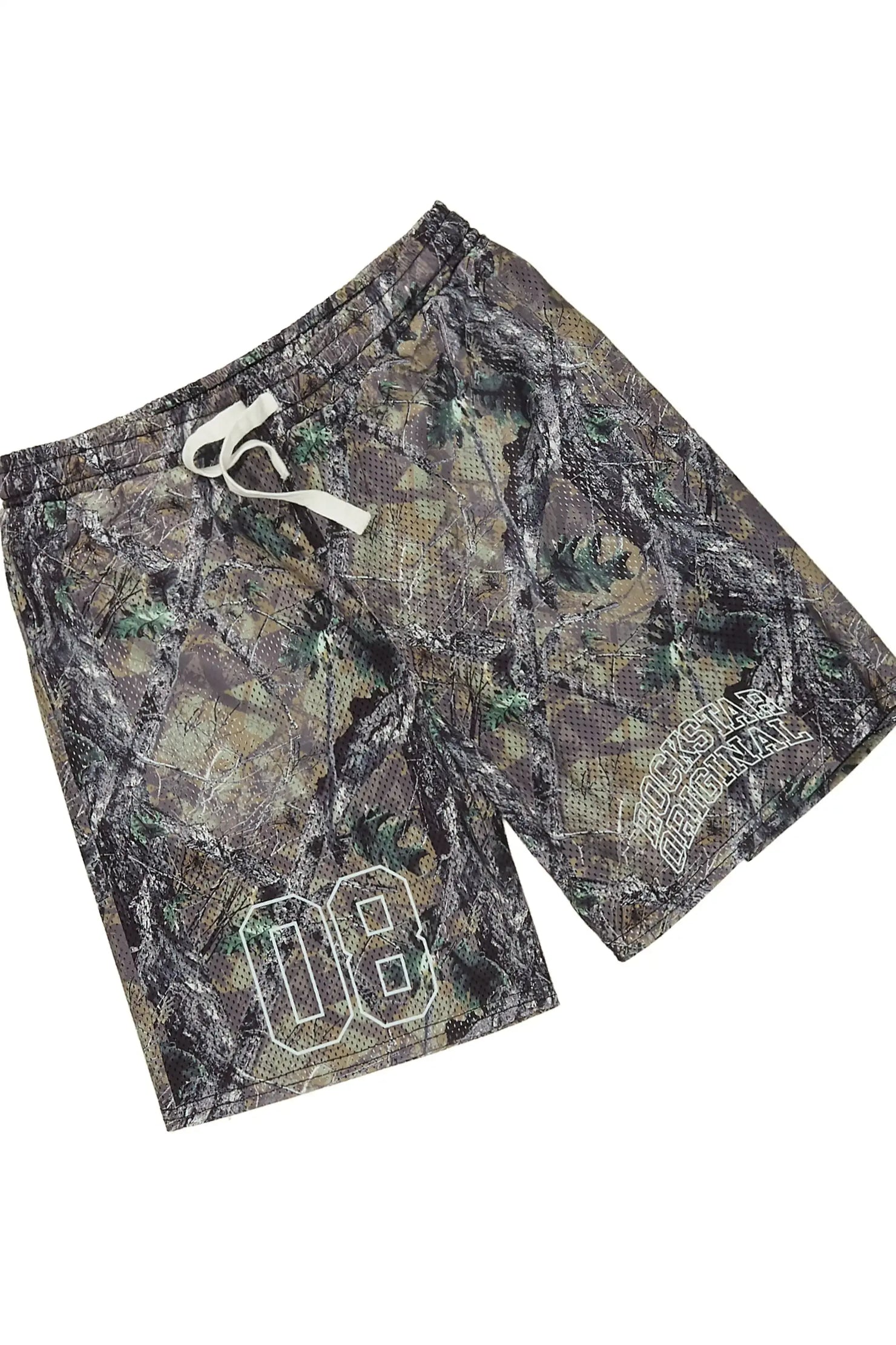 Boys Desiero White/Green Tree Camo T-Shirt/Short Set