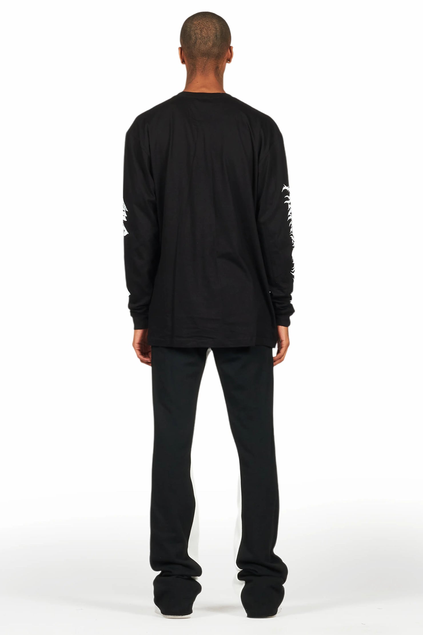 All Seeing Eyes Black/White Long Sleeve T-Shirt/Baggy Pant Set