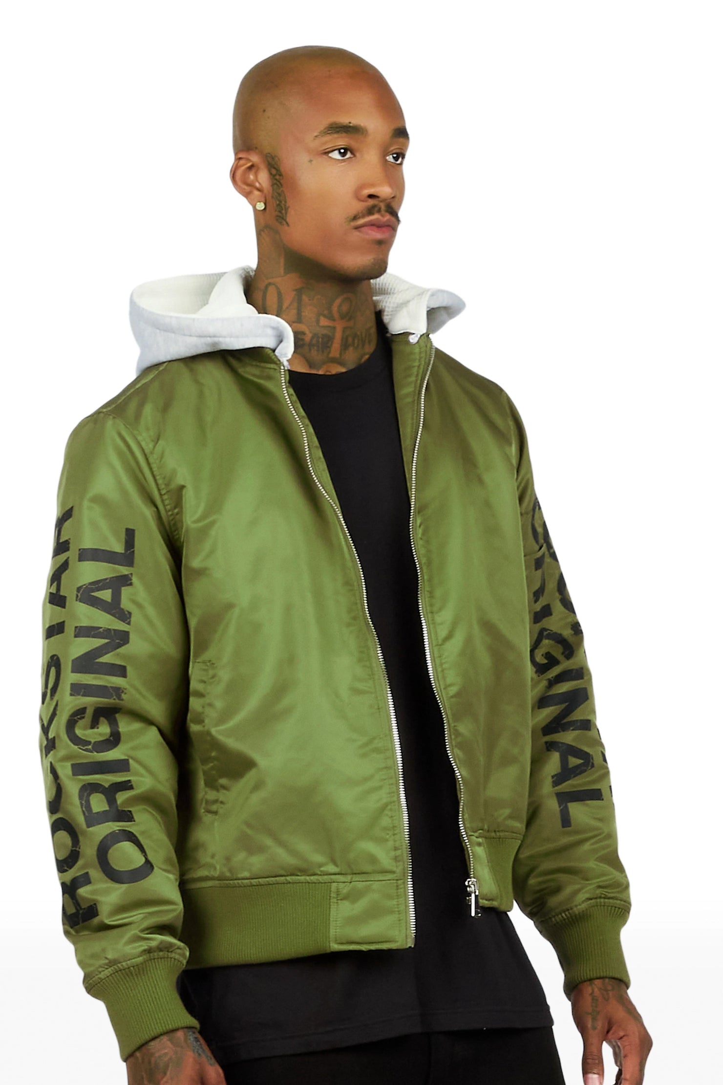 Aldrin Olive Bomber Jacket