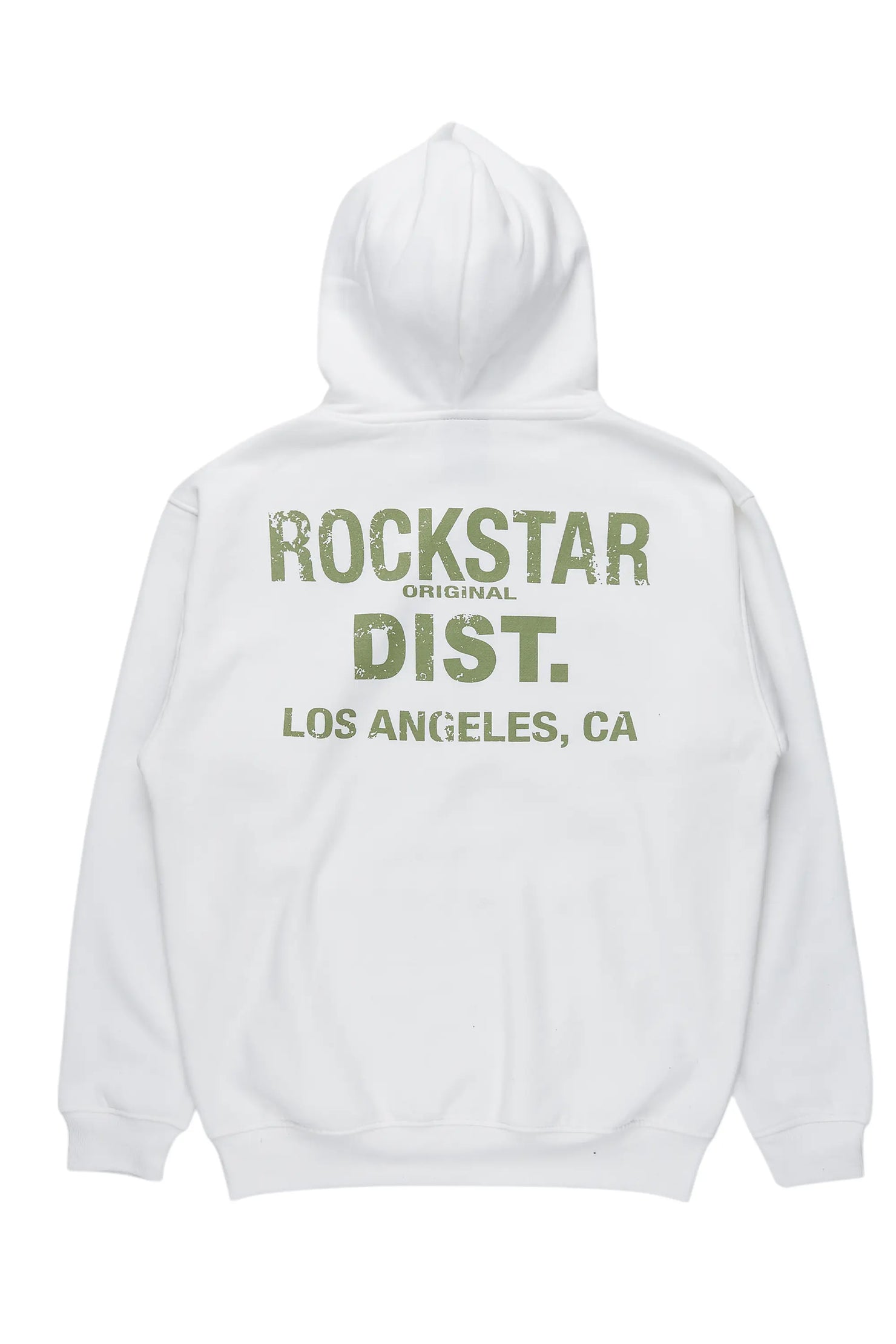 Dalasia White/Green Oversized Hoodie