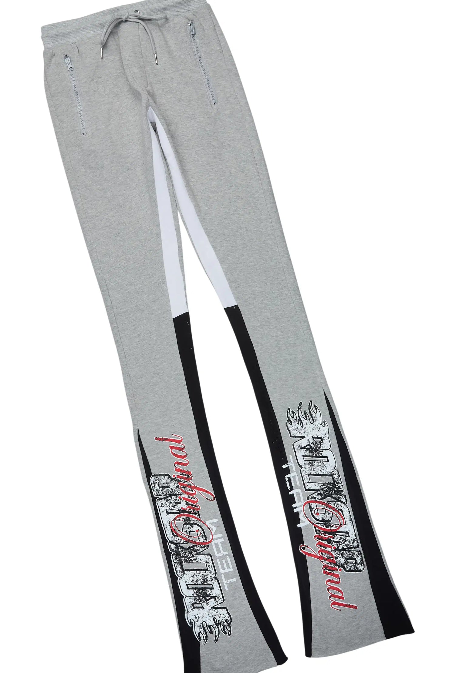 Ryker Heather Grey/Blue Hoodie/Super Stacked Track Set