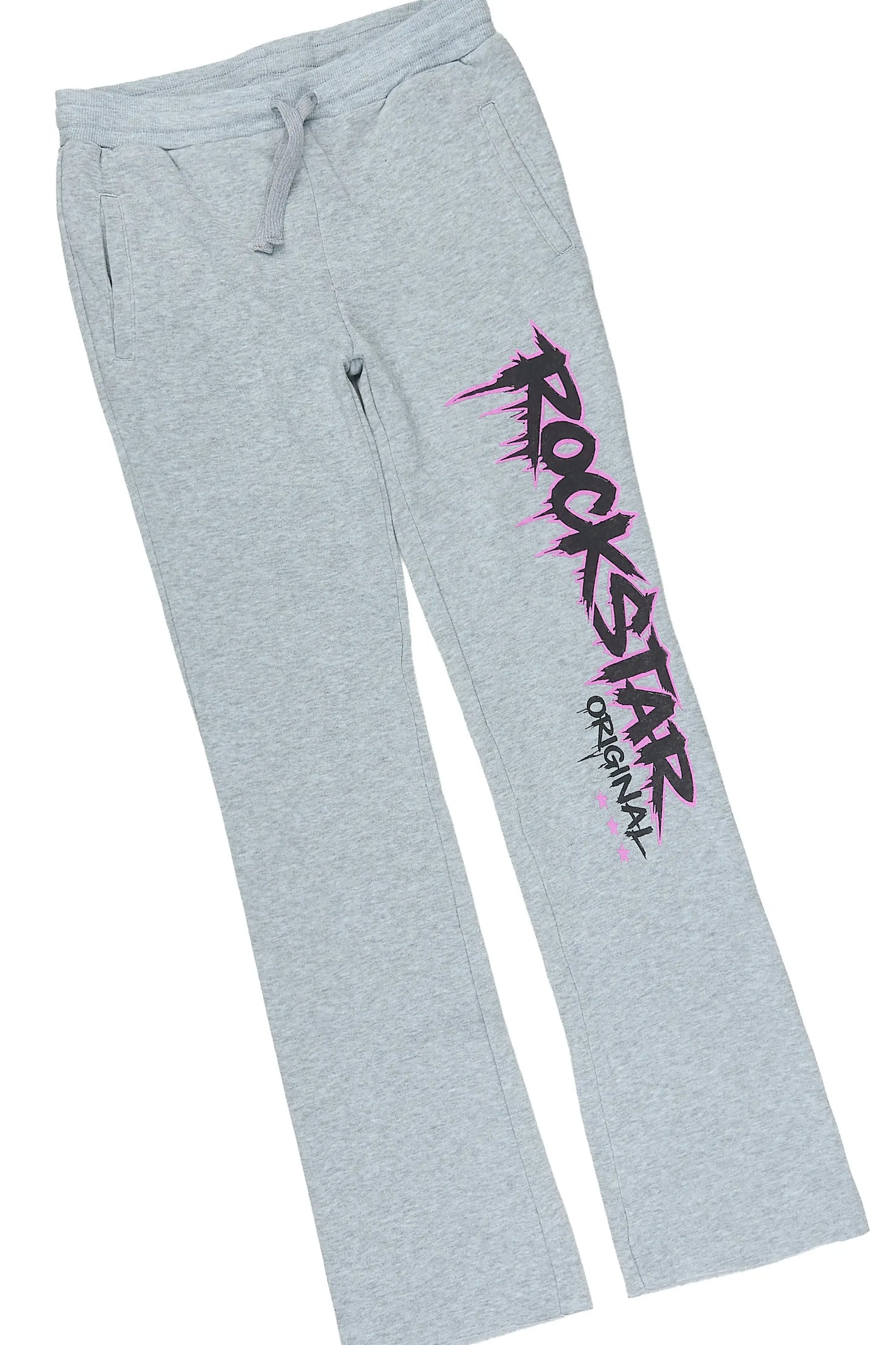 Boys Lance Heather Grey Stacked Hoodie Track Set