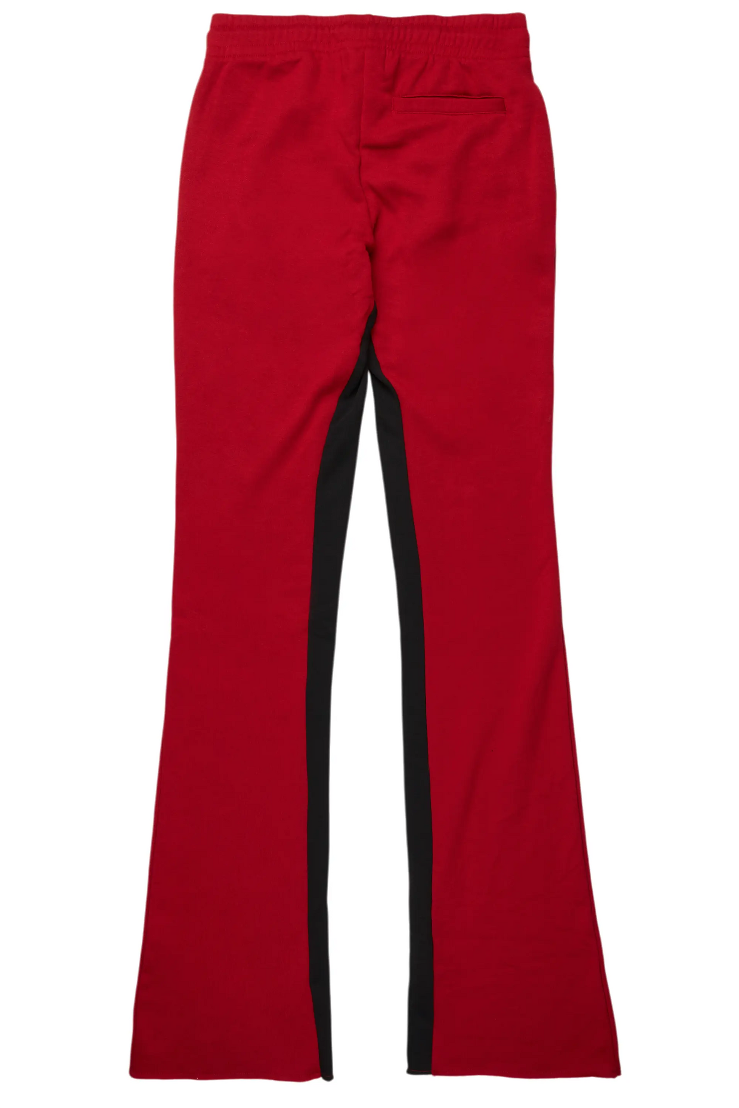 Uko Burgundy Stacked Baggy Track Pant