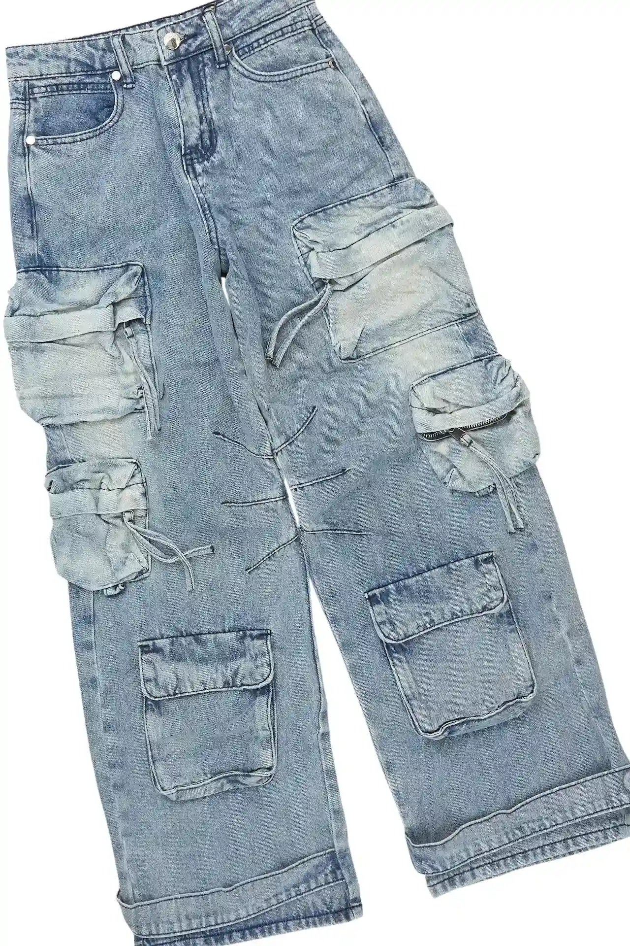 Boys Keen Black/Blue Cut Off T-Shirt Baggy Jean Set