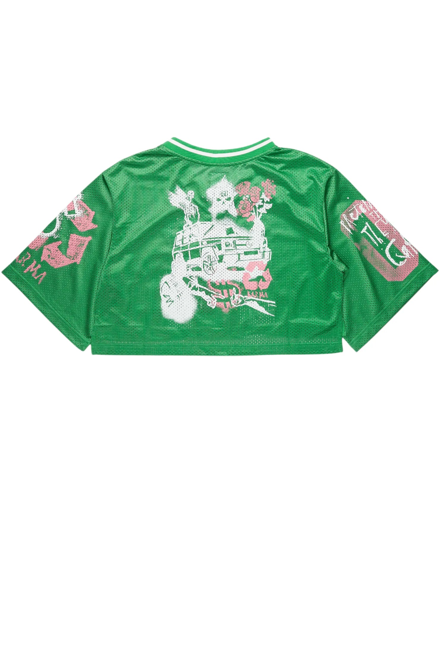 Riana Green Mesh Jersey