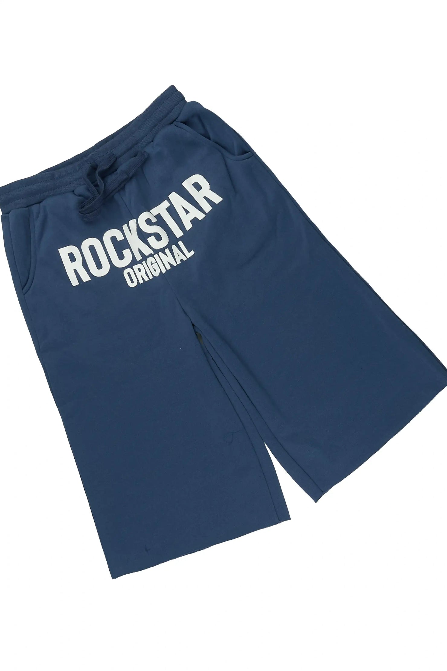 Boys Mikasso White/Navy Cut Off T-Shirt Short Set